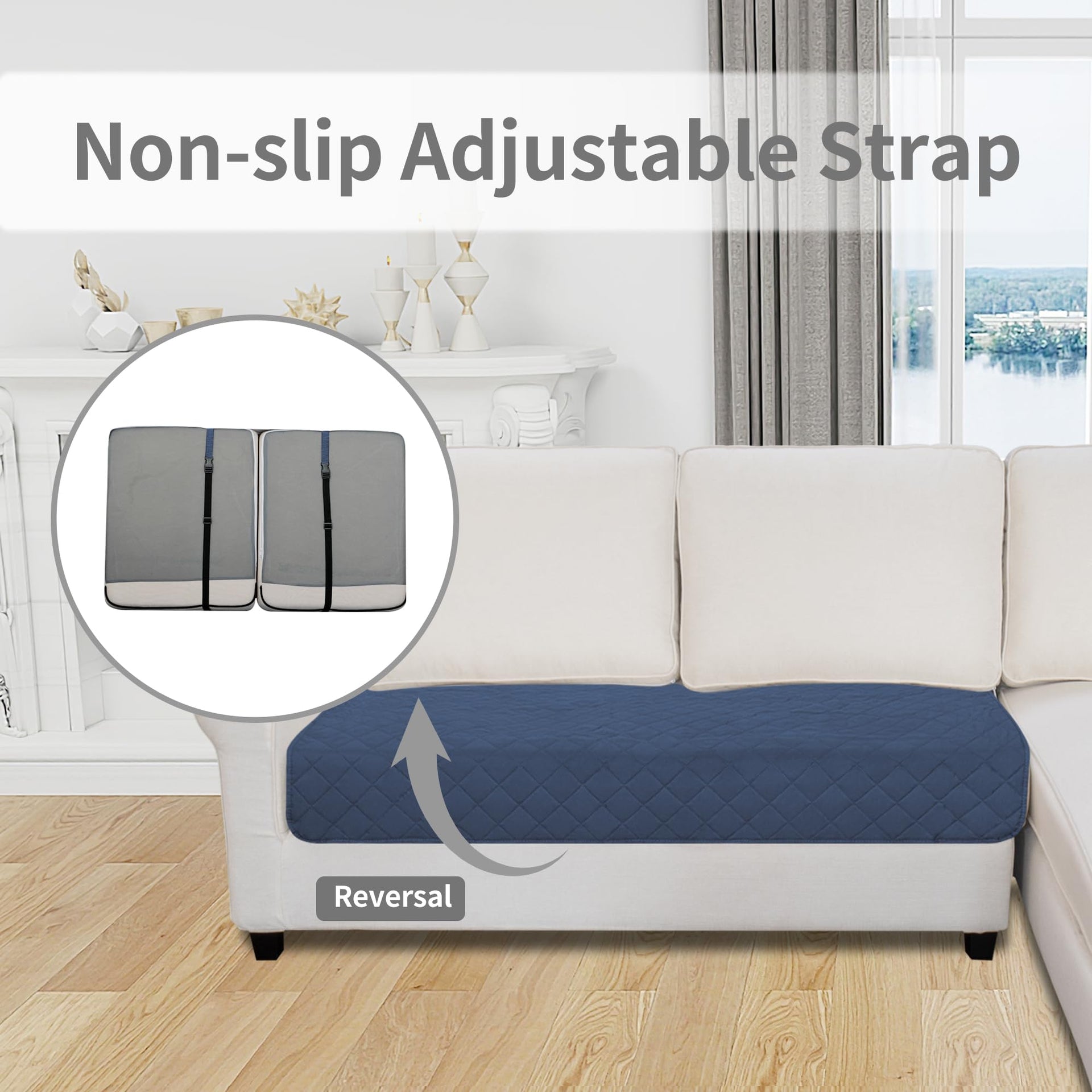Sectional Couch Covers for Dogs L Shape Sofa Cover Reversible Sofa Slipcover Chaise Lounge Cover Furniture Protector Cover for Pets Dog Cat
