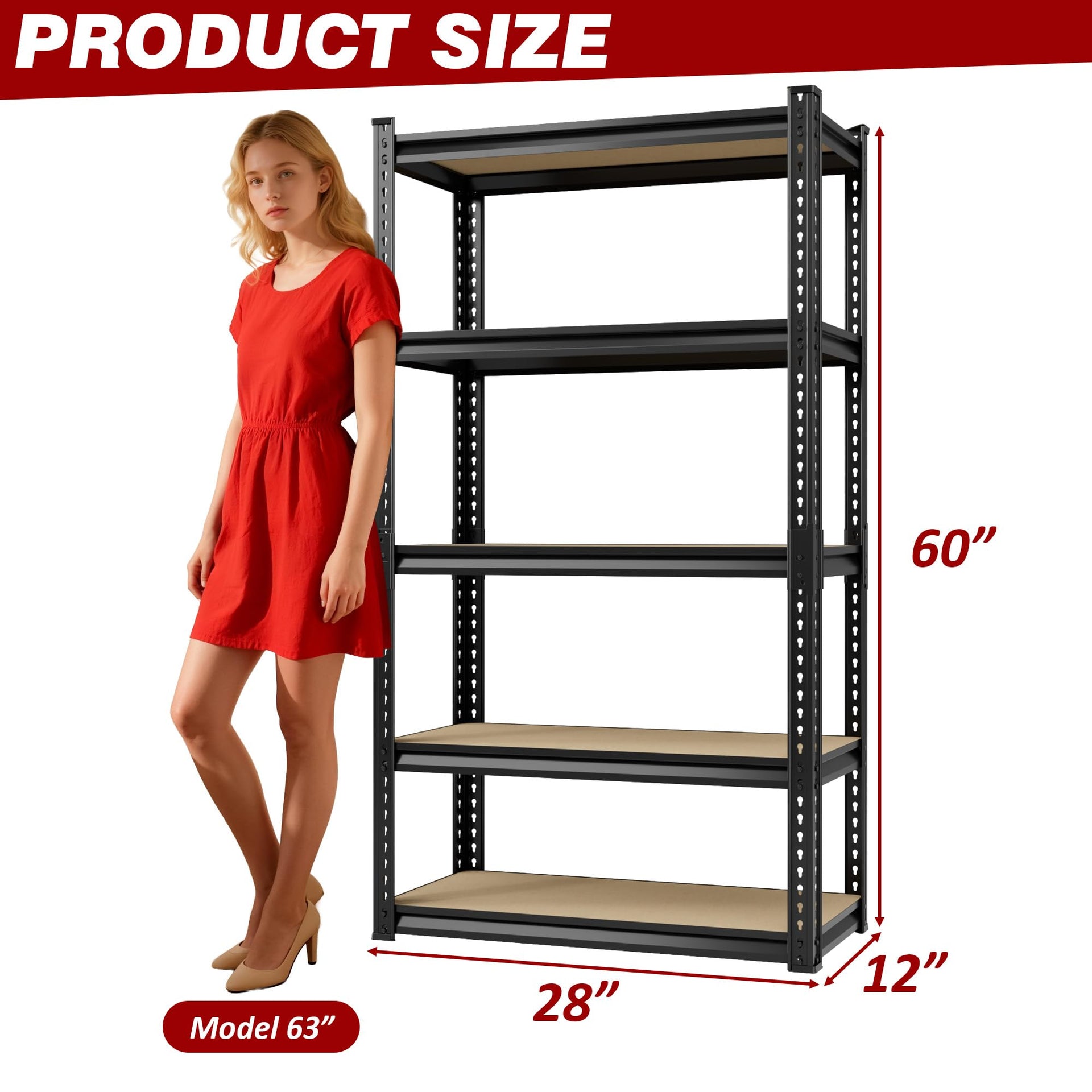 2025LBS Heavy Duty Garage Shelving 5