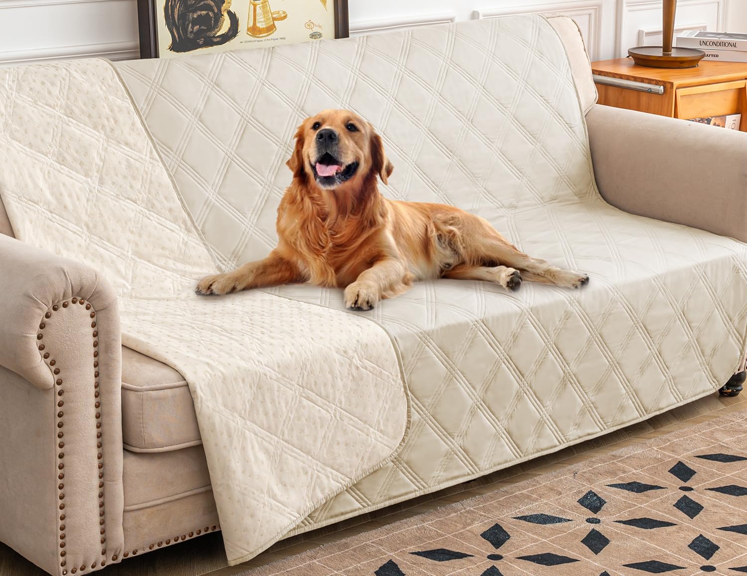 Waterproof Dog Bed Cover Pet Blanket with Anti