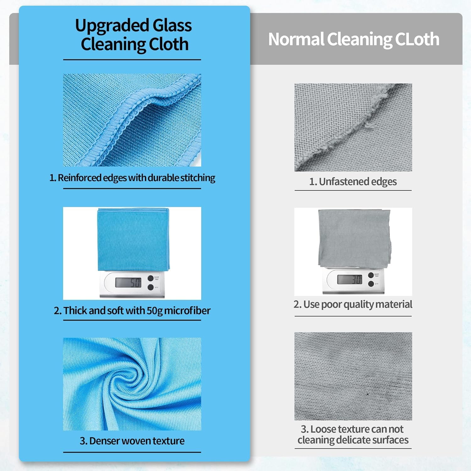 Microfiber Glass Cleaning Cloth (12 Count)