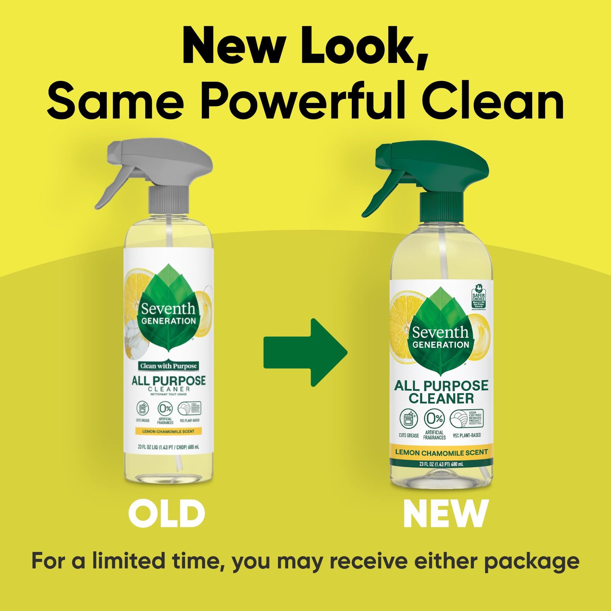 All Purpose Cleaning Spray Surface Cleaner Lemon Chamomile scent Cuts Grease 23 oz (92 Fl Oz)