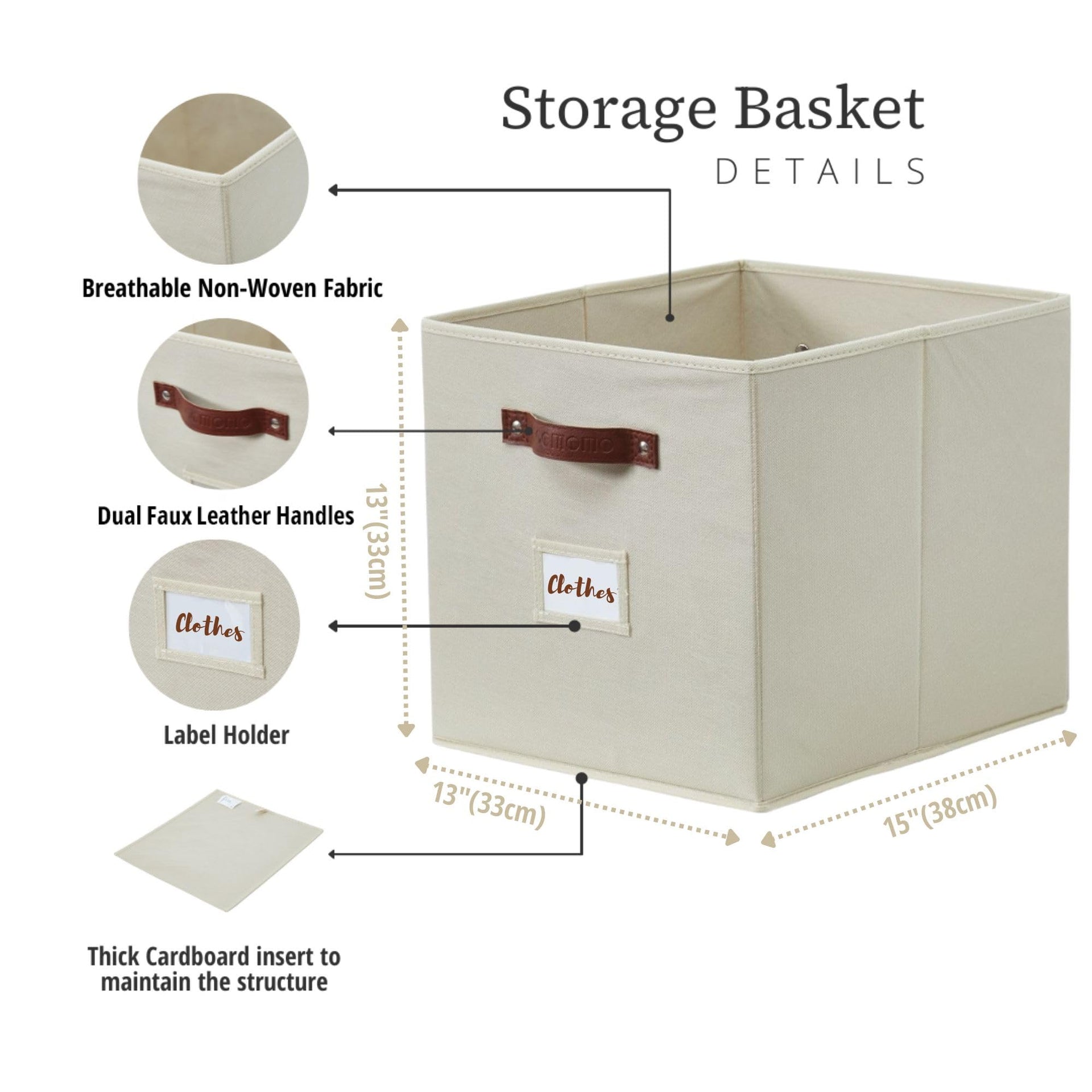 Storage Bins Storage Baskets for Shelves (4 Count)
