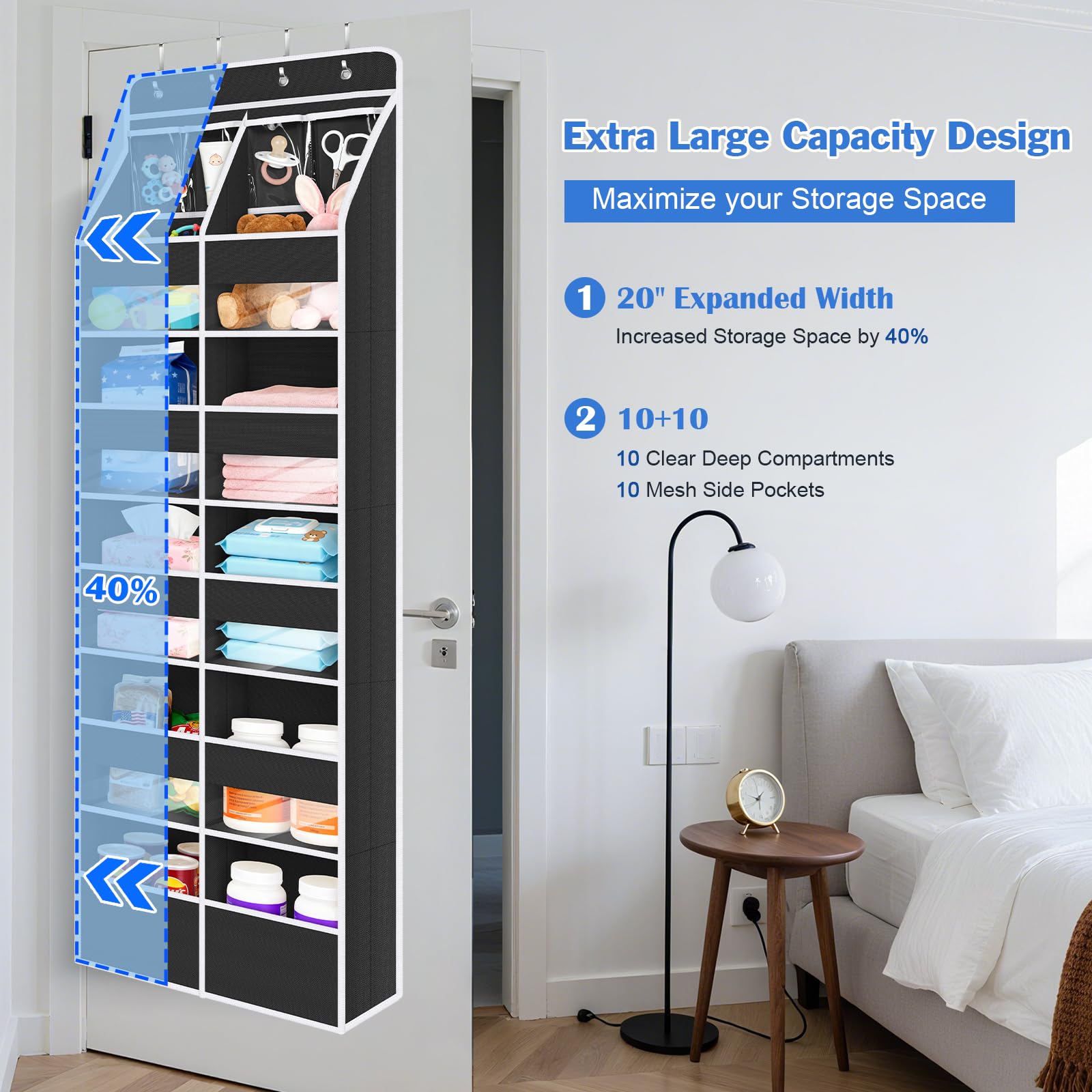 Upgraded Over the Door Organizer for Baby Nursery