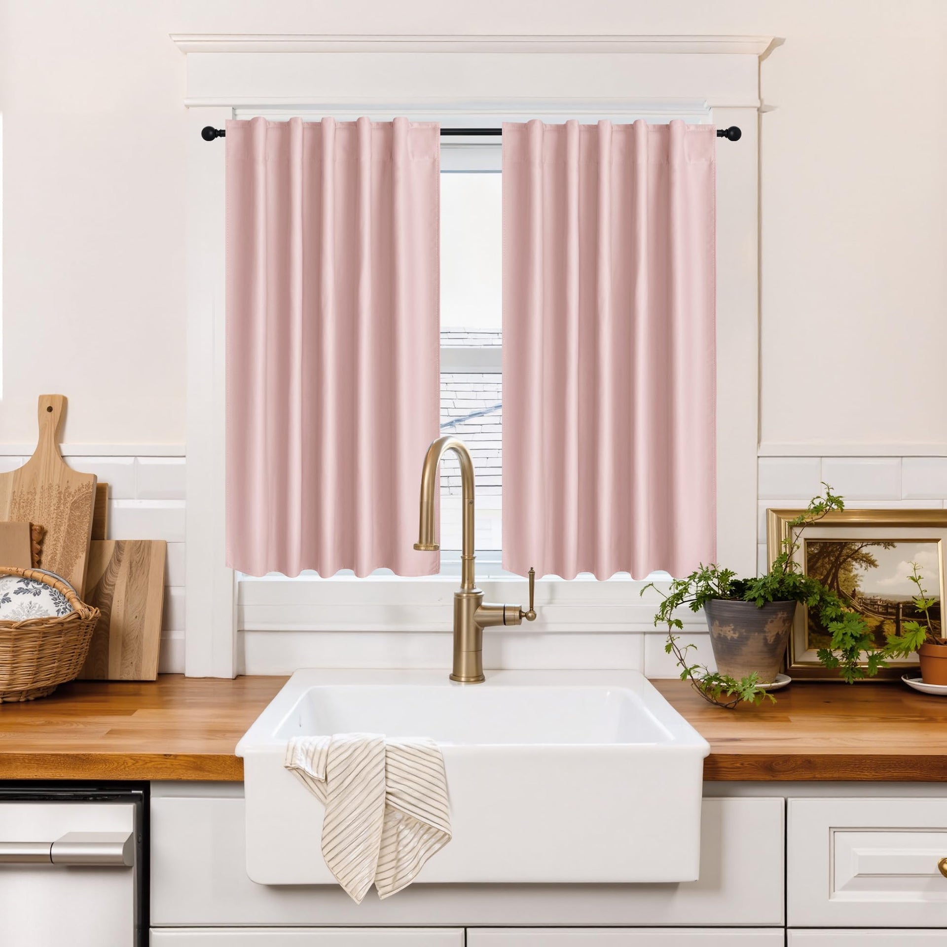 100% Blackout Basement Curtains 36 inches Long (2 Count)