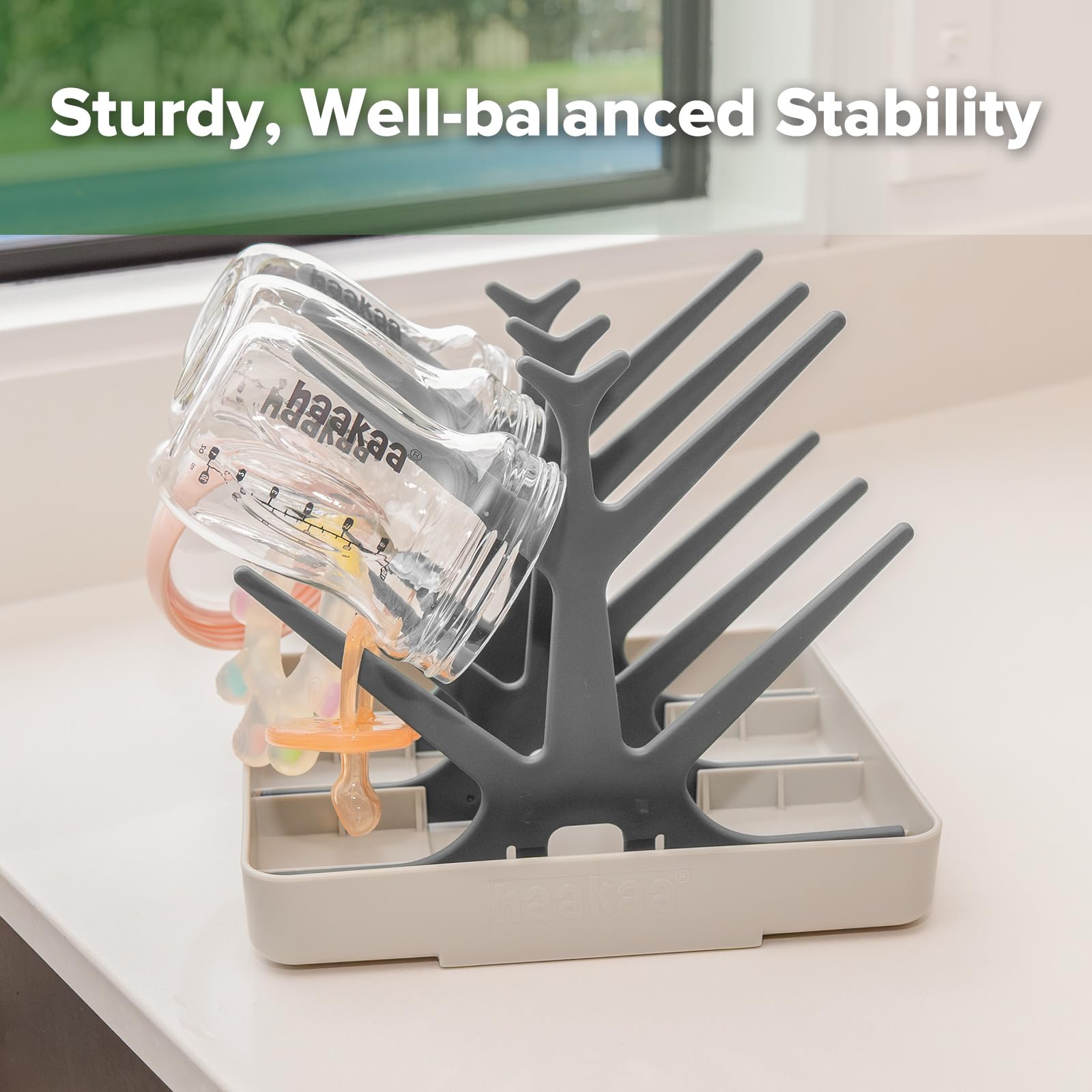 Portable Baby Bottle Drying Rack with Tray