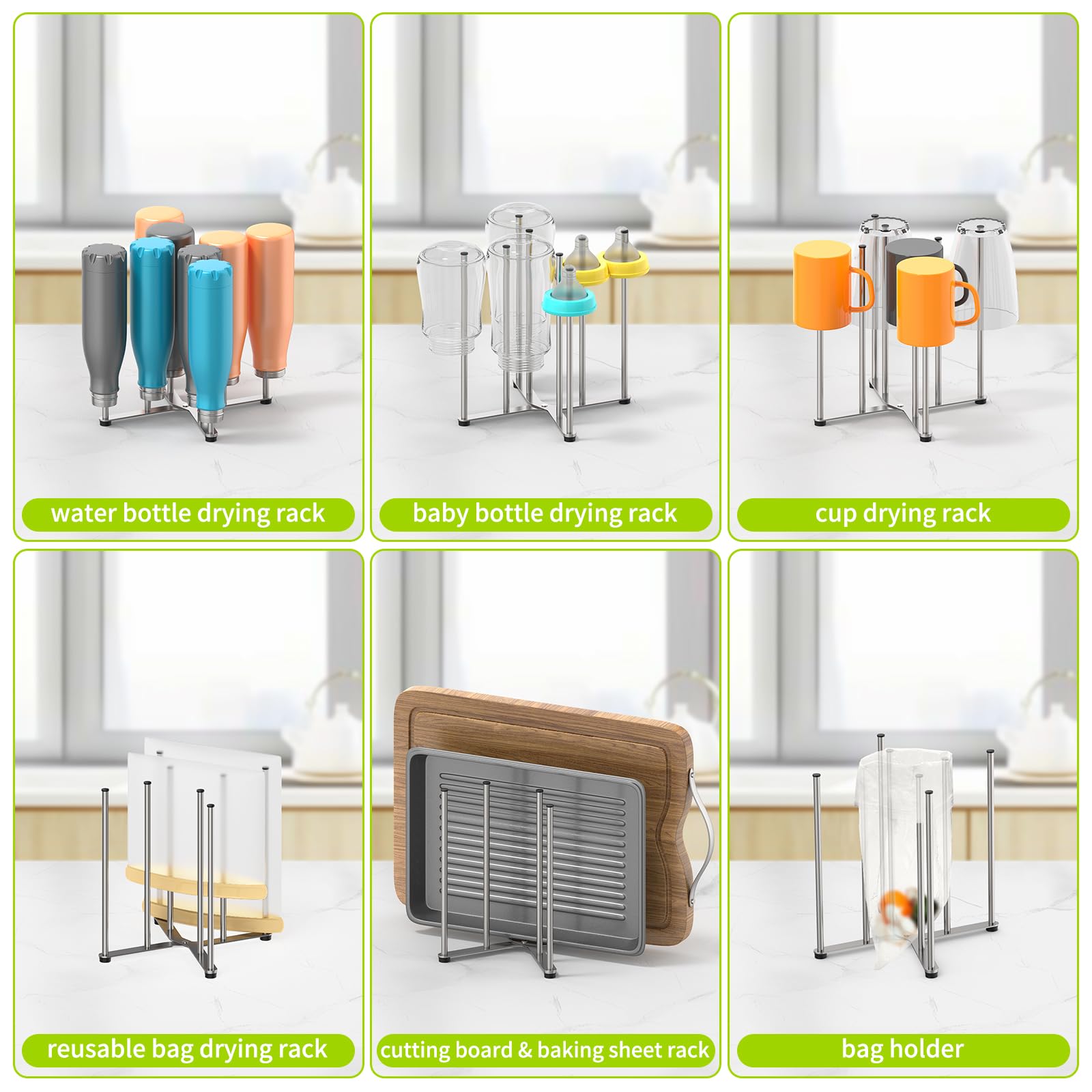 Reusable Bag & Bottle Drying Rack
