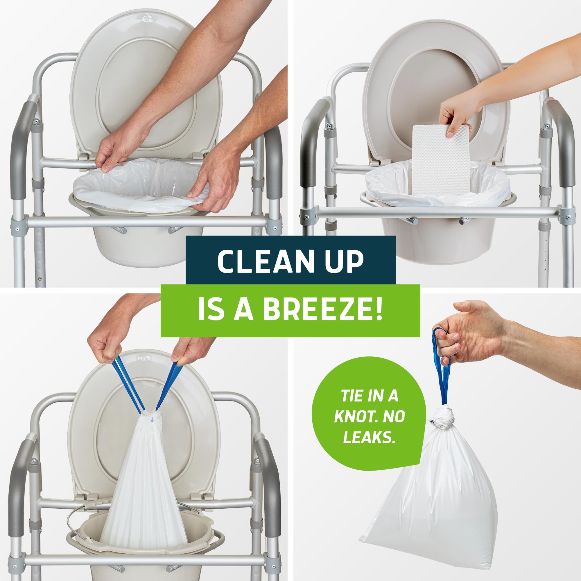 Commode Liners & Absorbent Pads (50 Count)