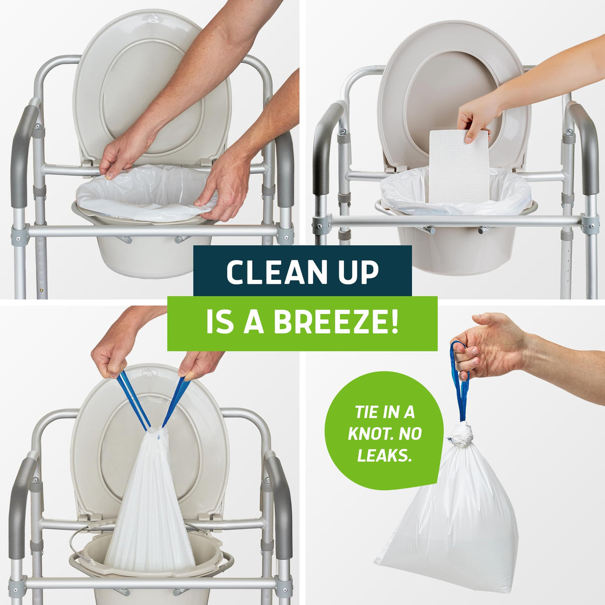 Commode Liners & Absorbent Pads (150 Count)