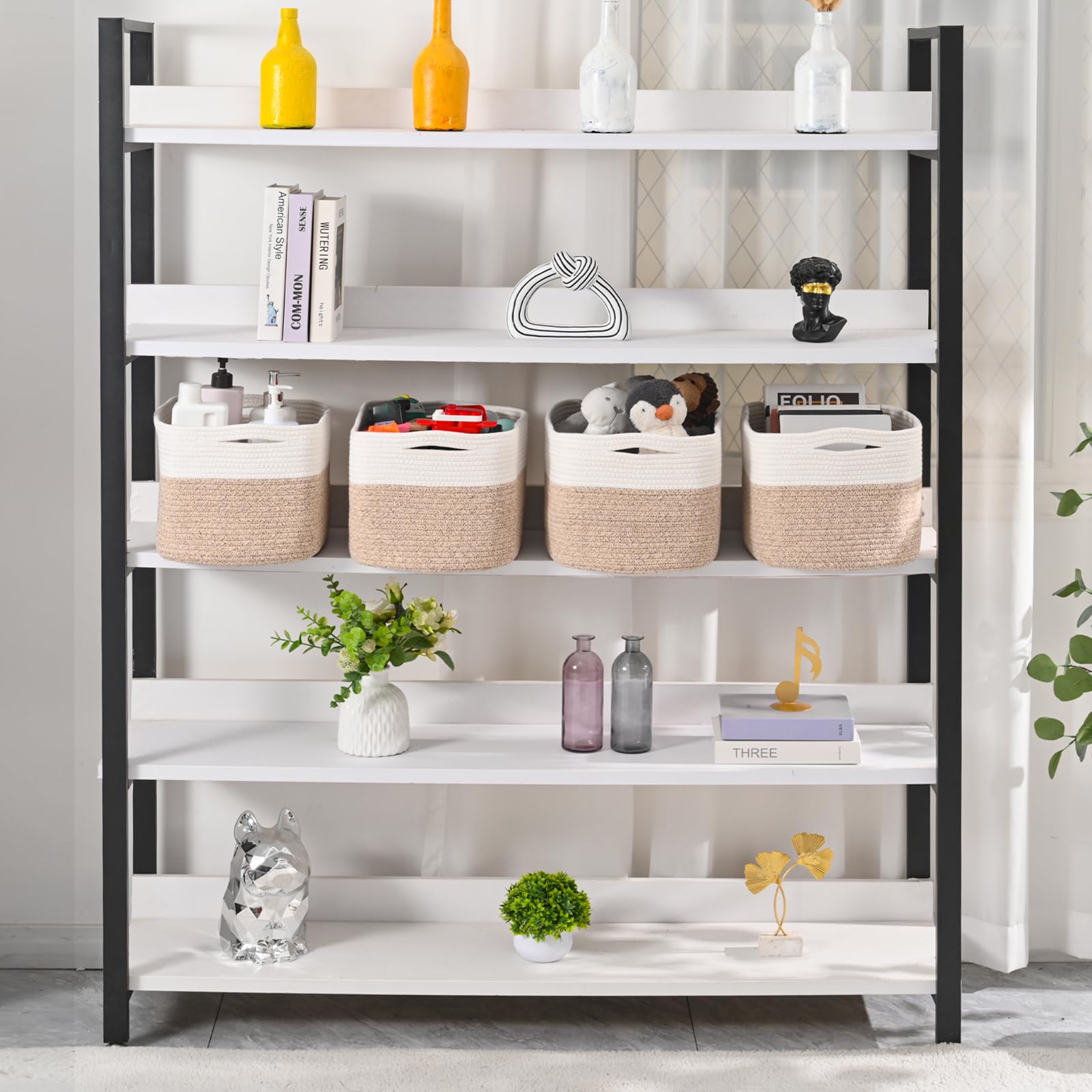 Storage Baskets for Organizing & Shelves (4 Count)