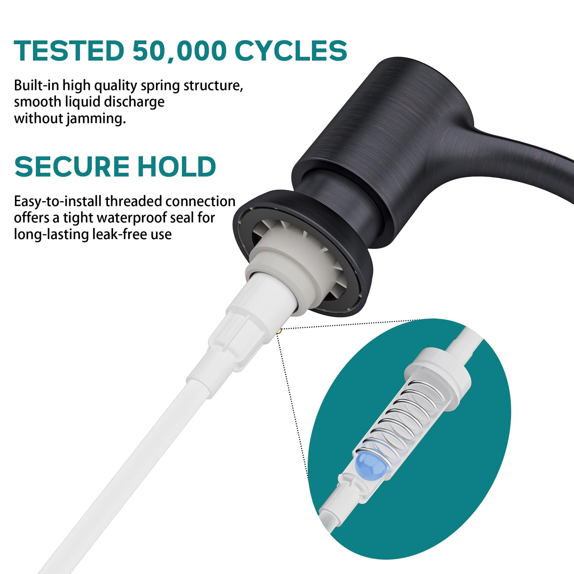 Built in Kitchen Sink Soap Dispenser with Extension Tube Kit