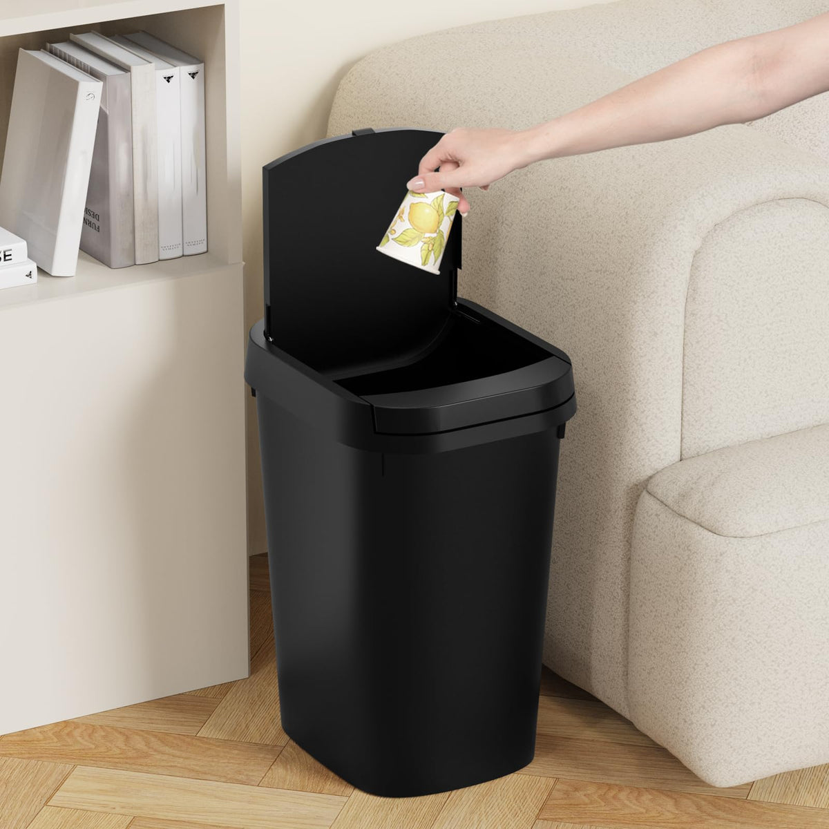 3 Pack Bathroom Small Trash Can with Lid (3 Count)
