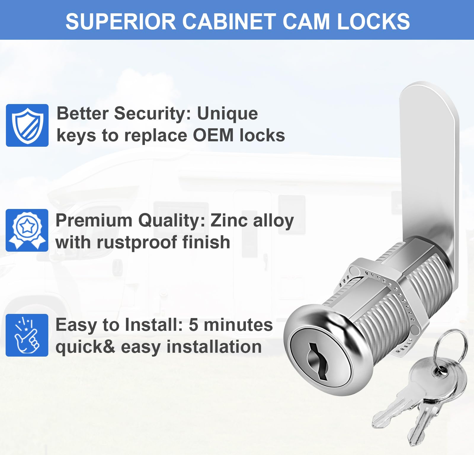 Cabinet Lock with Keys