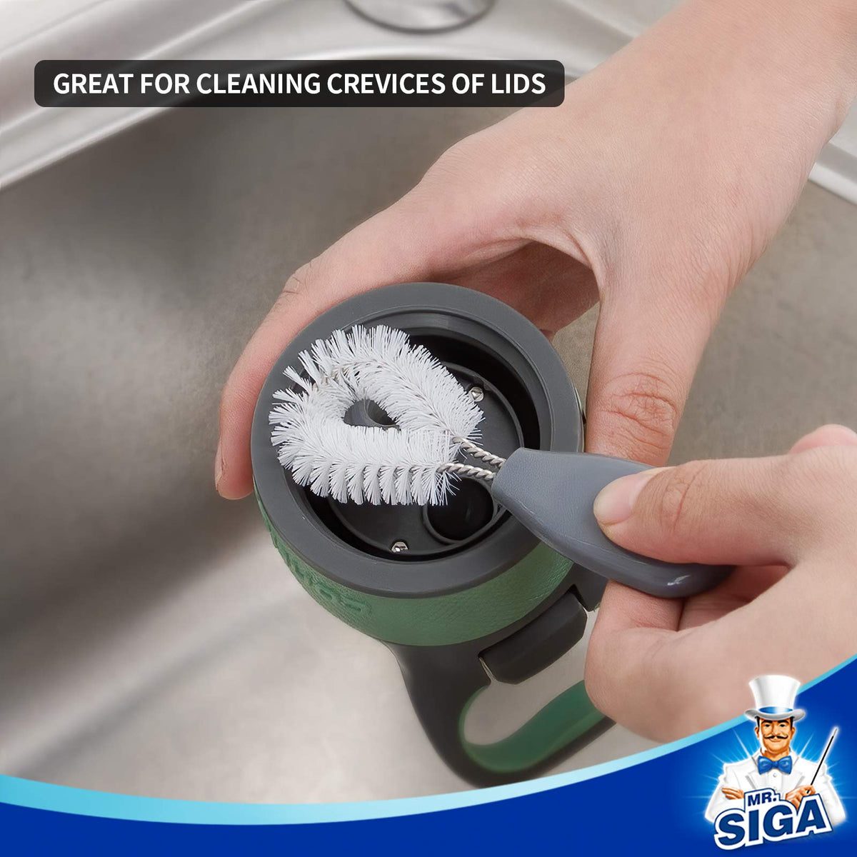 Water Bottle Brush Cleaning Set with Storage Holder