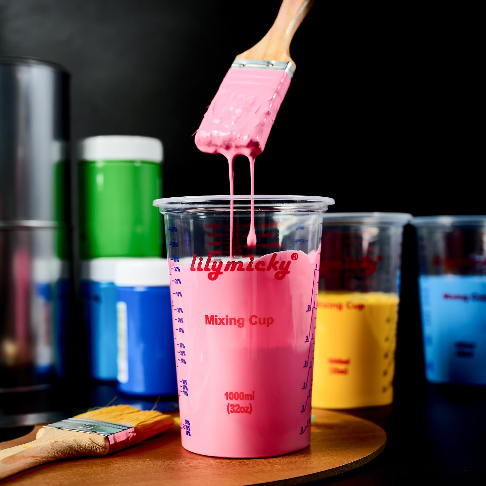 25 Pack Plastic Mixing Cups (25 Count)