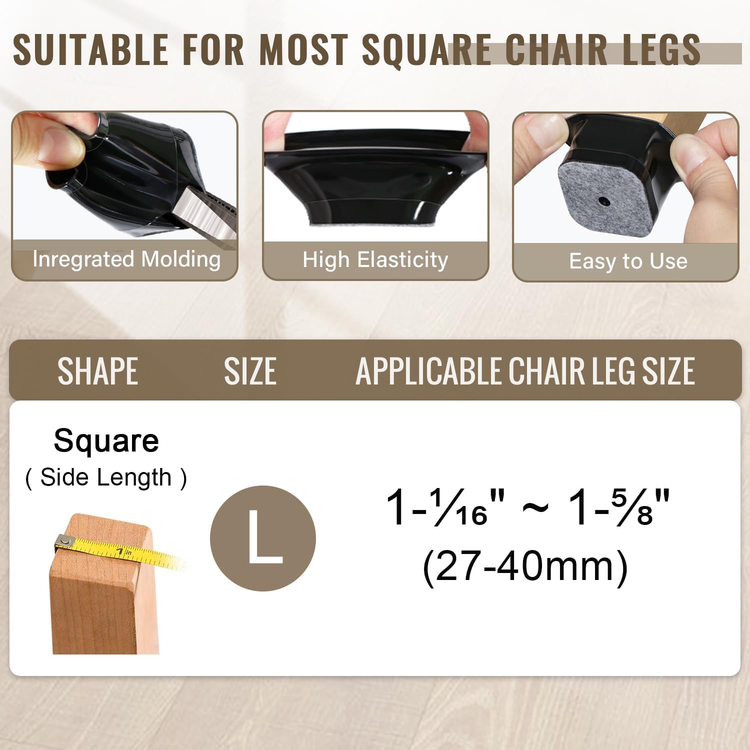 Chair Leg Floor Protectors for Hardwood Floors Anti (20 Count)