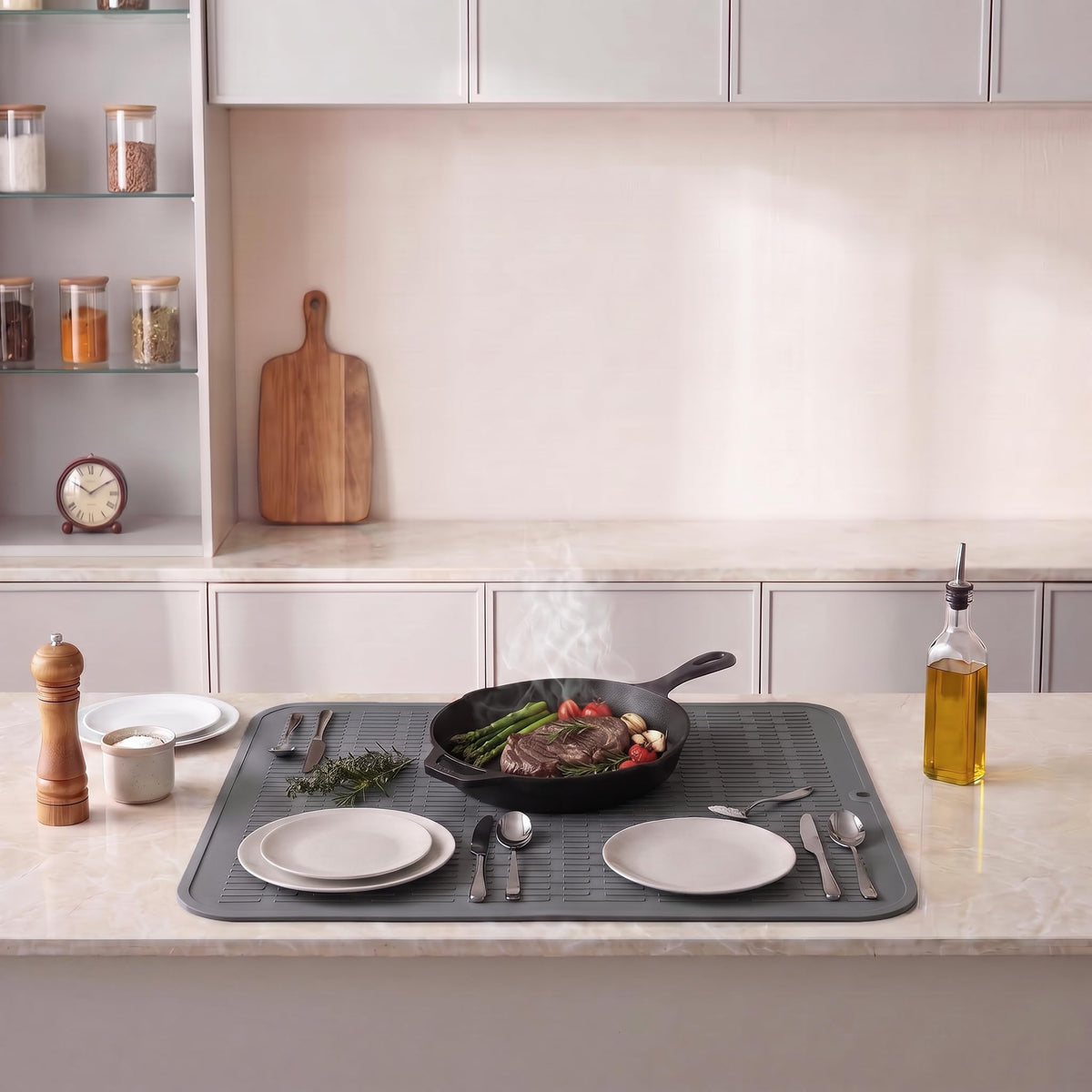 Silicone Dish Drying Mat for Multiple Usage
