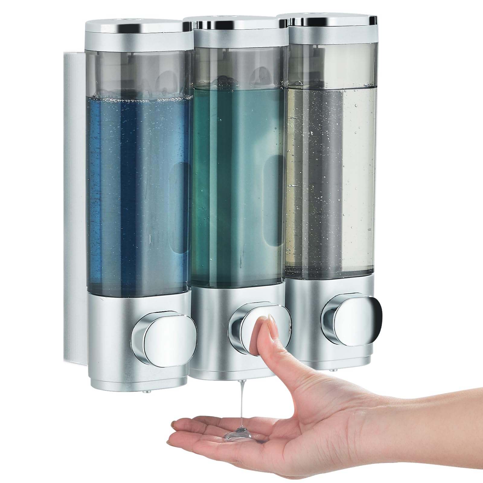 Shower Soap Dispenser No Drill 3 Chamber*300ML