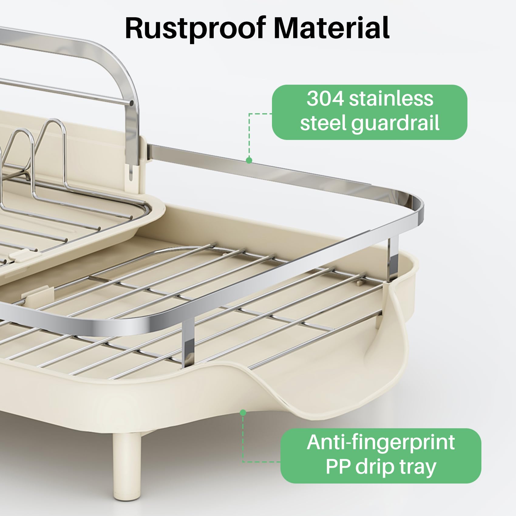 Expandable Dish Drying Rack for Small Kitchen Counter