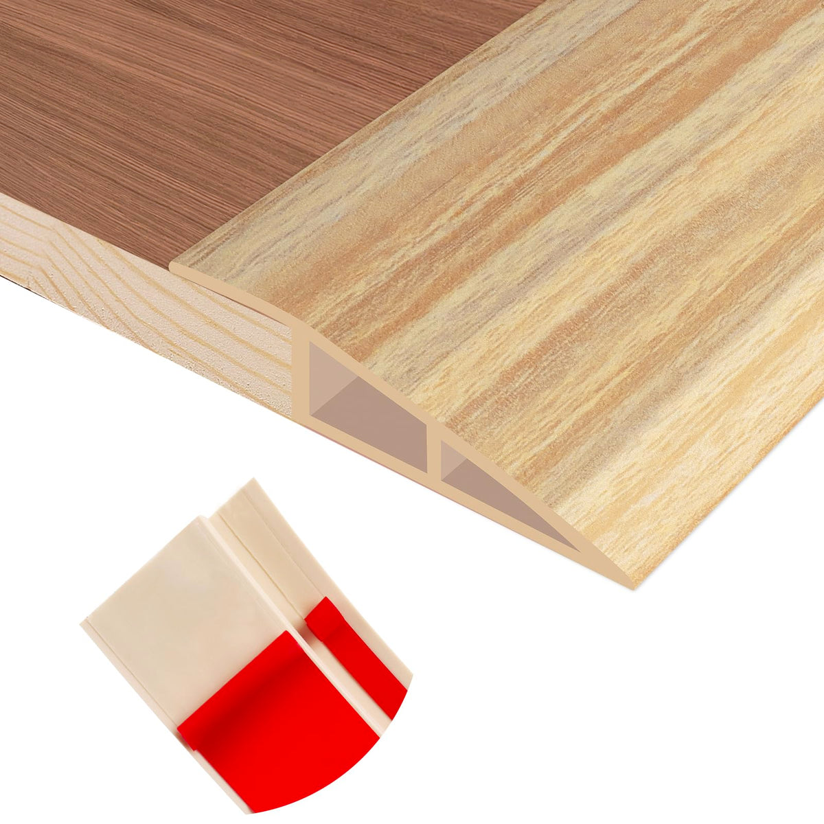 Floor Transition Strip Self Adhesive Vinyl Door Threshold Strip (6.6 Foot)