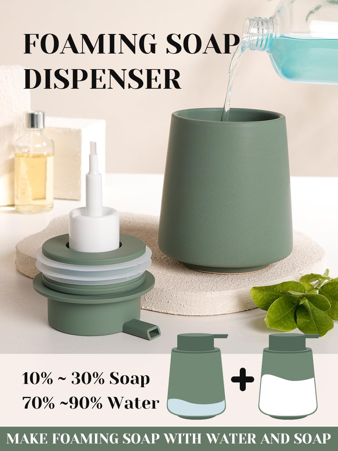 Ceramic Foaming Soap Dispenser