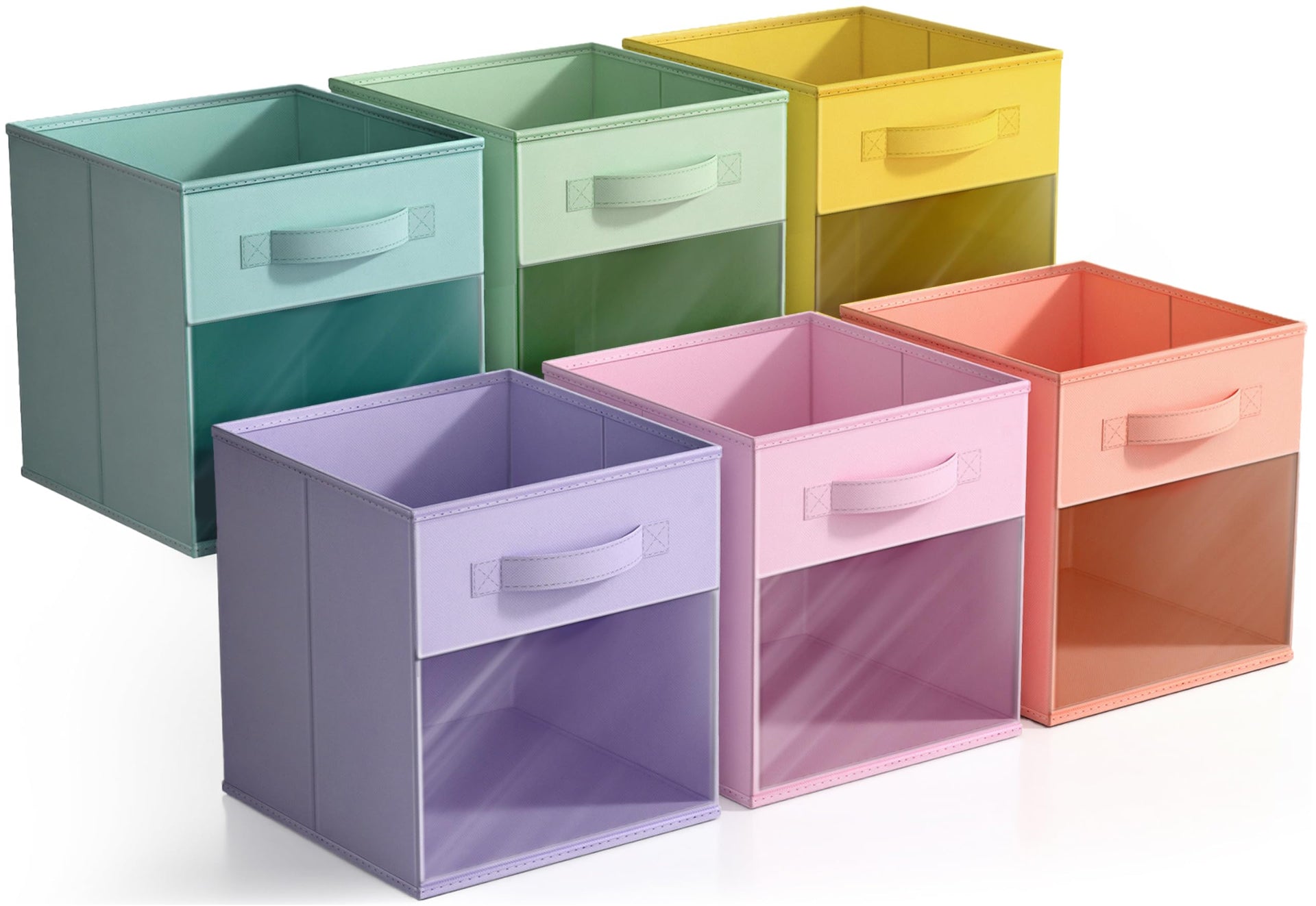 11 Inch Storage Bins with Clear Window (6 Count)