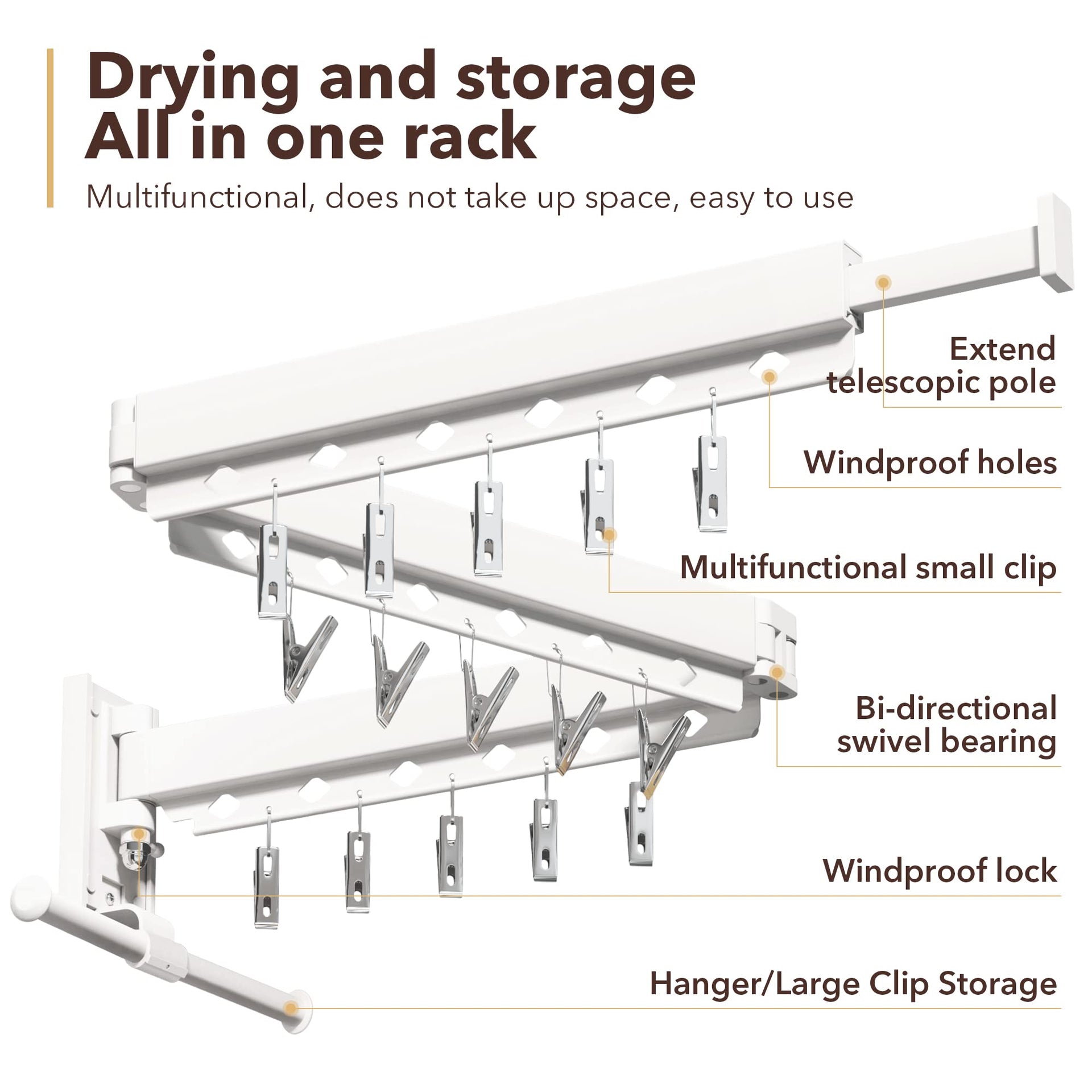 Wall Mounted Clothes Hanger