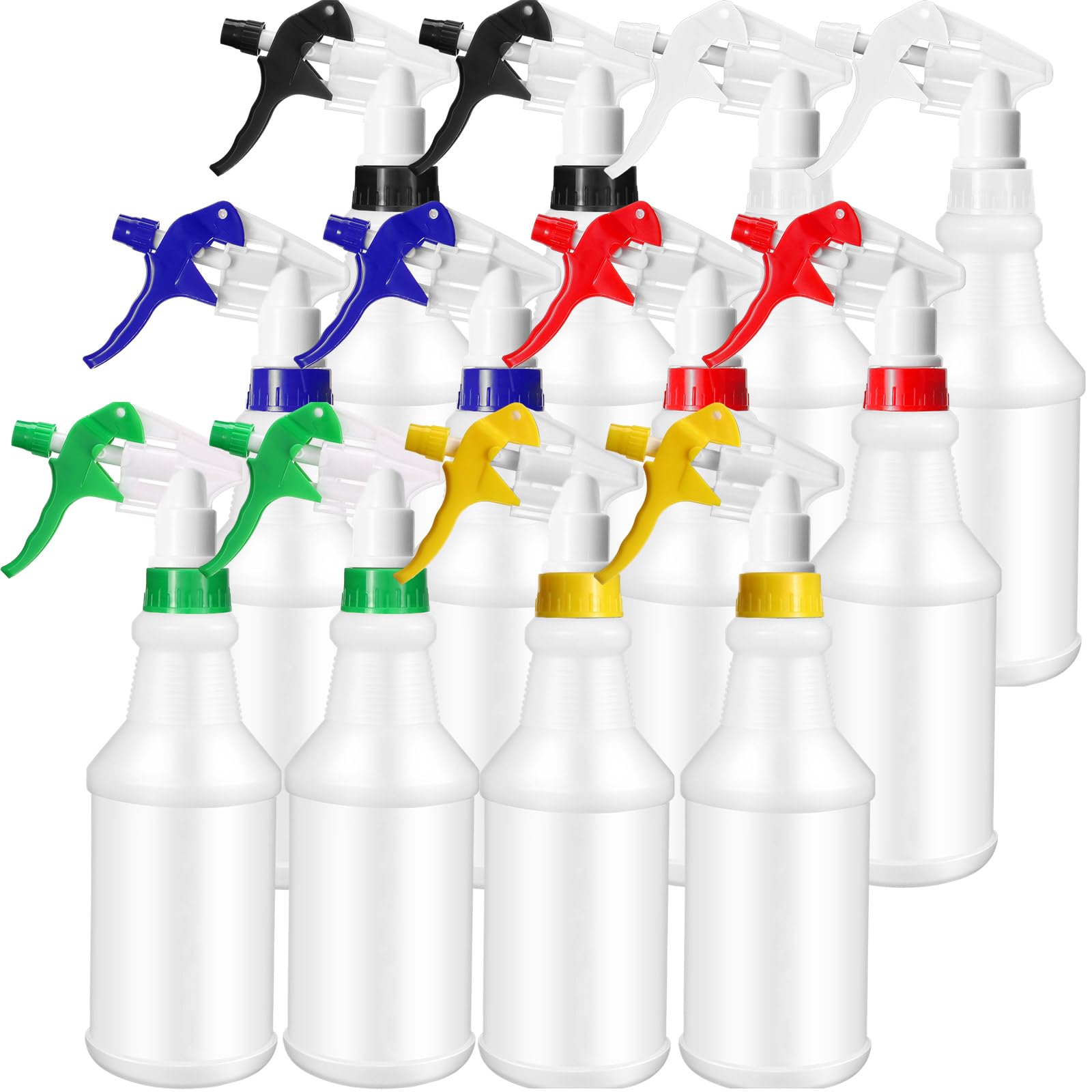 12 Pcs 16 Oz Plastic Spray Bottles