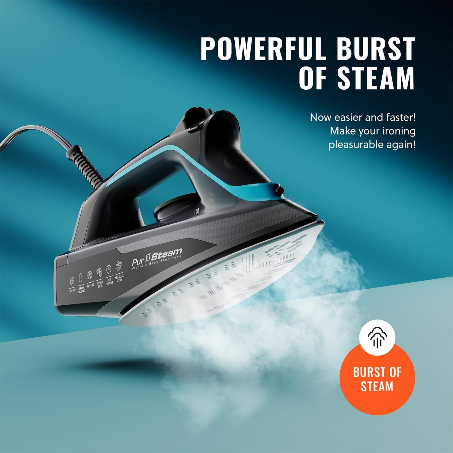 PurSteam SteamBurst+ Steam Iron
