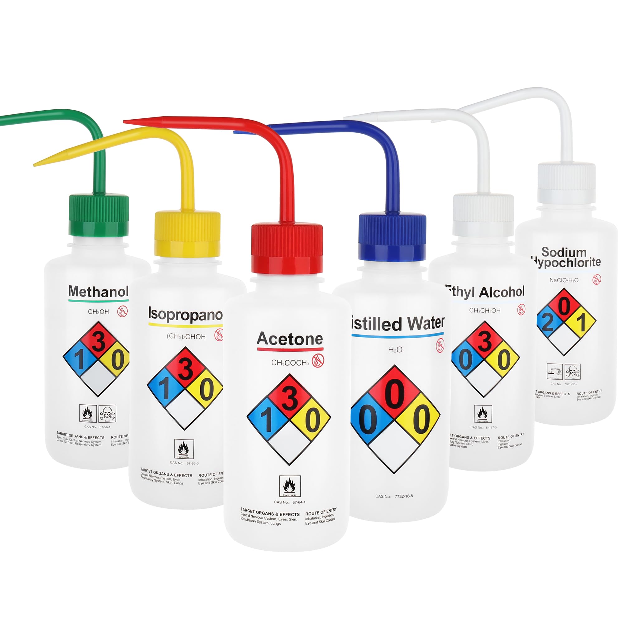 Safety Wash Bottles (6 Count)