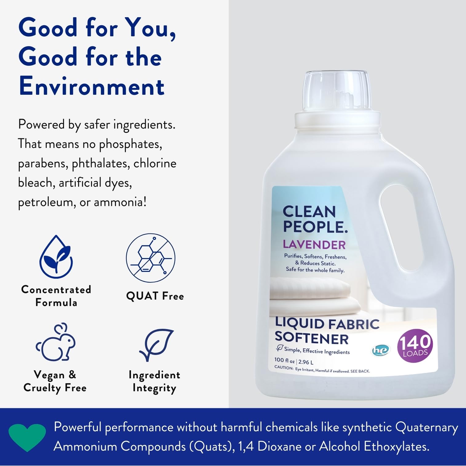 Clean People All Natural Liquid Fabric Softener (100 Fl Oz)