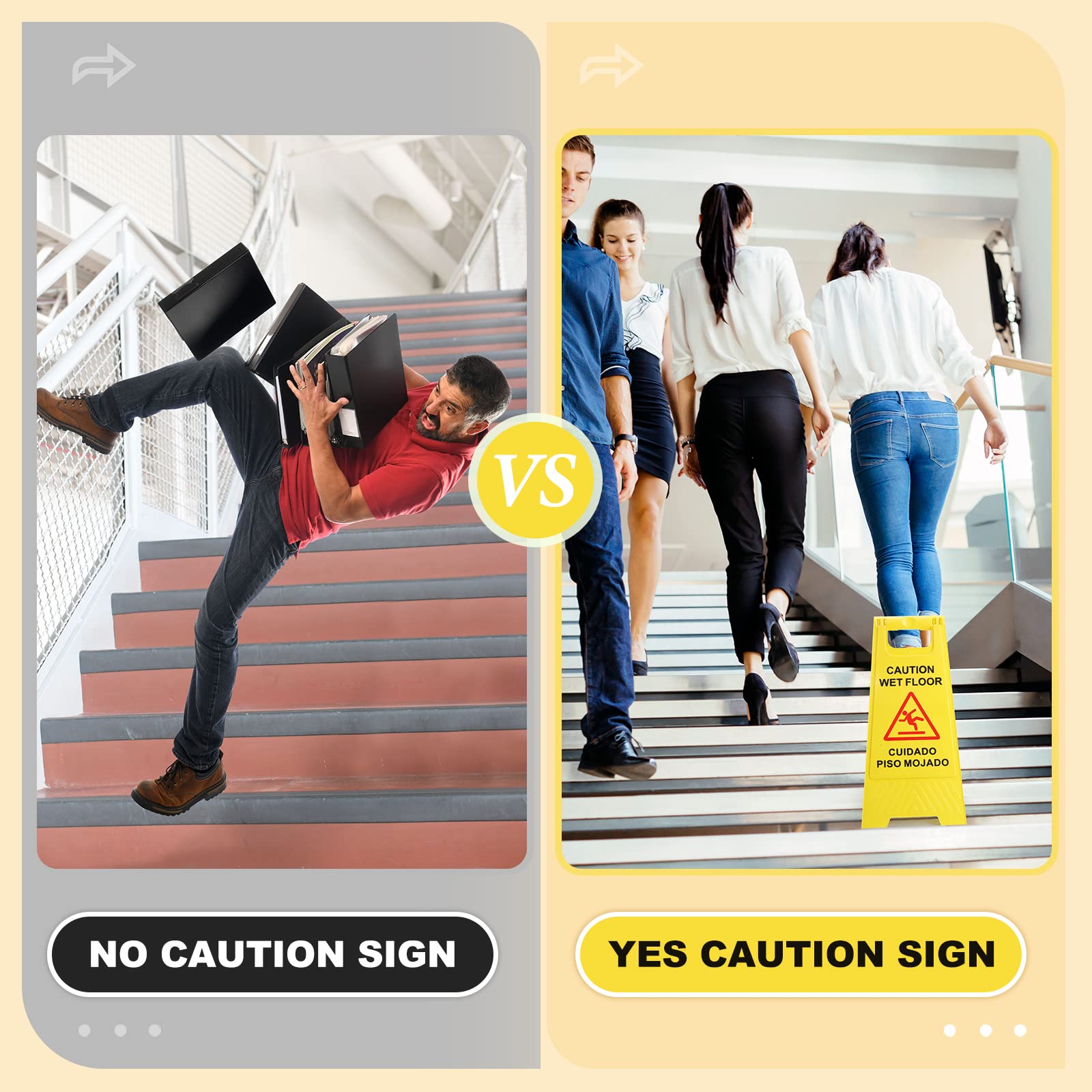 12 Pack Caution Wet Floor Sign (12 Count)