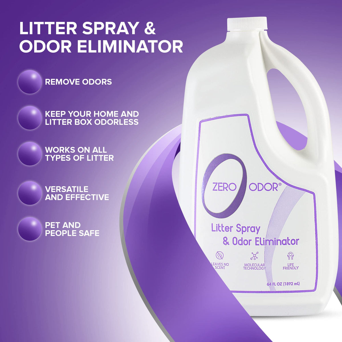 Litter Box Odor Eliminator Refill (64 Fl Oz)