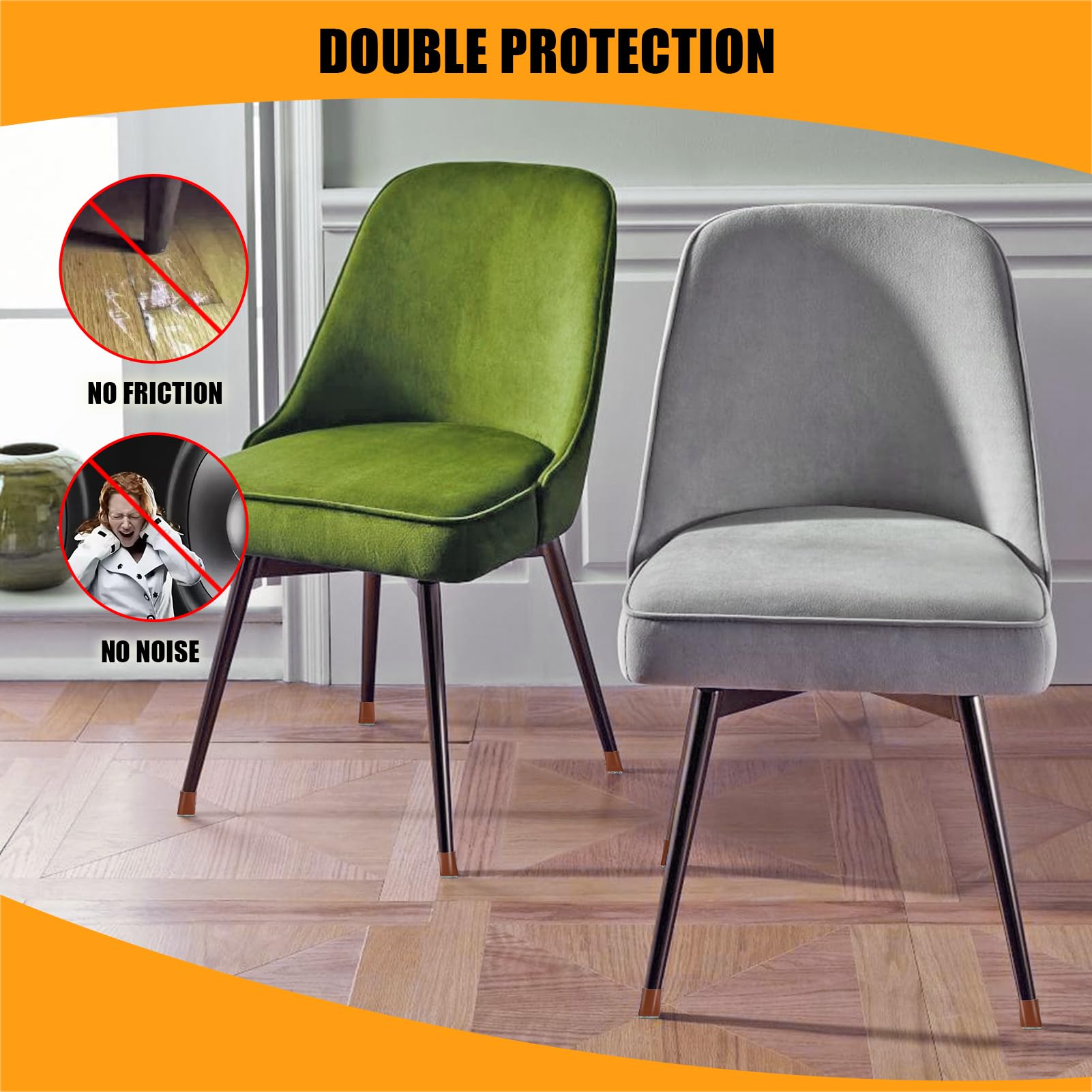 Square Chair Leg Floor Protectors