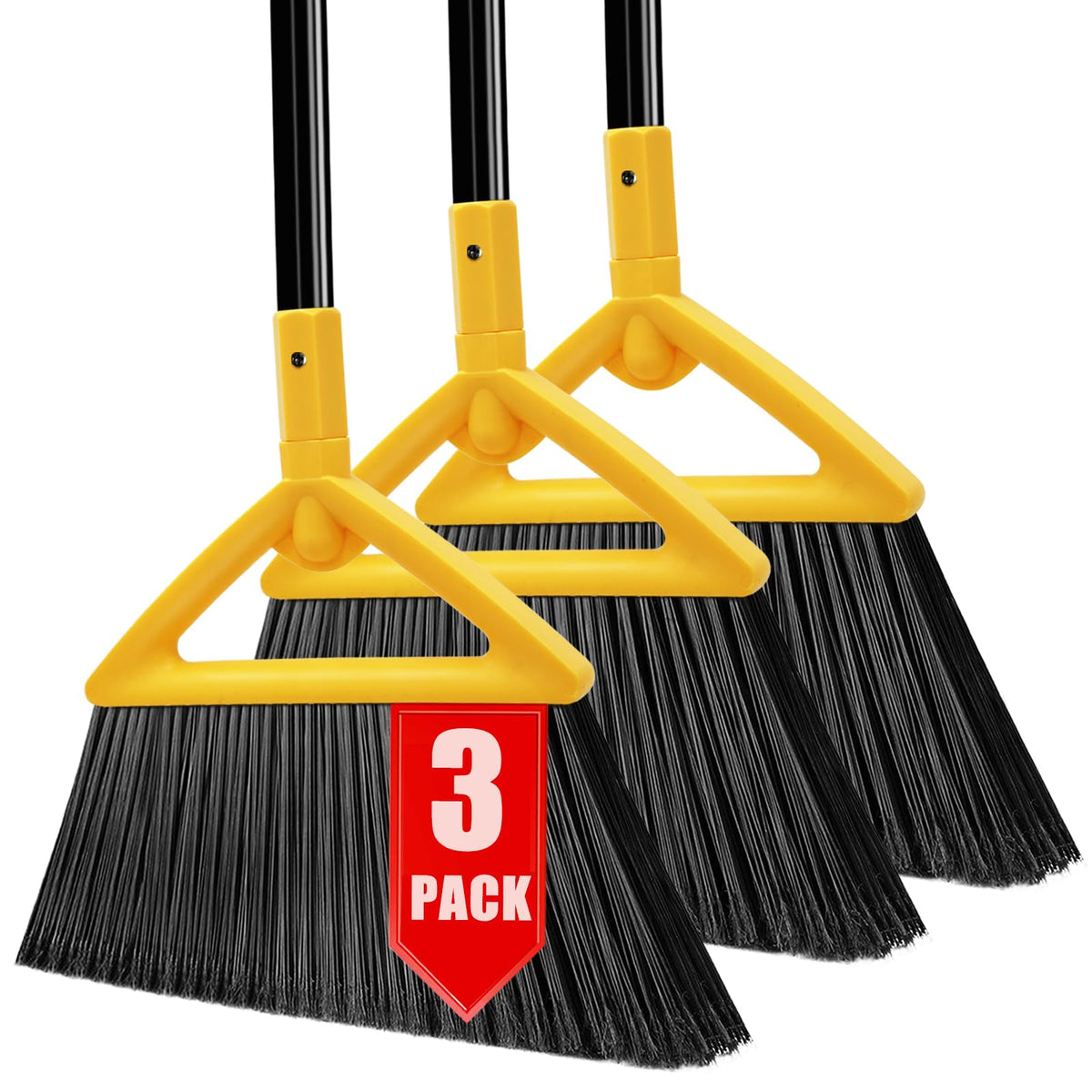 Heavy Duty Broom Outdoor and Indoor (3 Count)