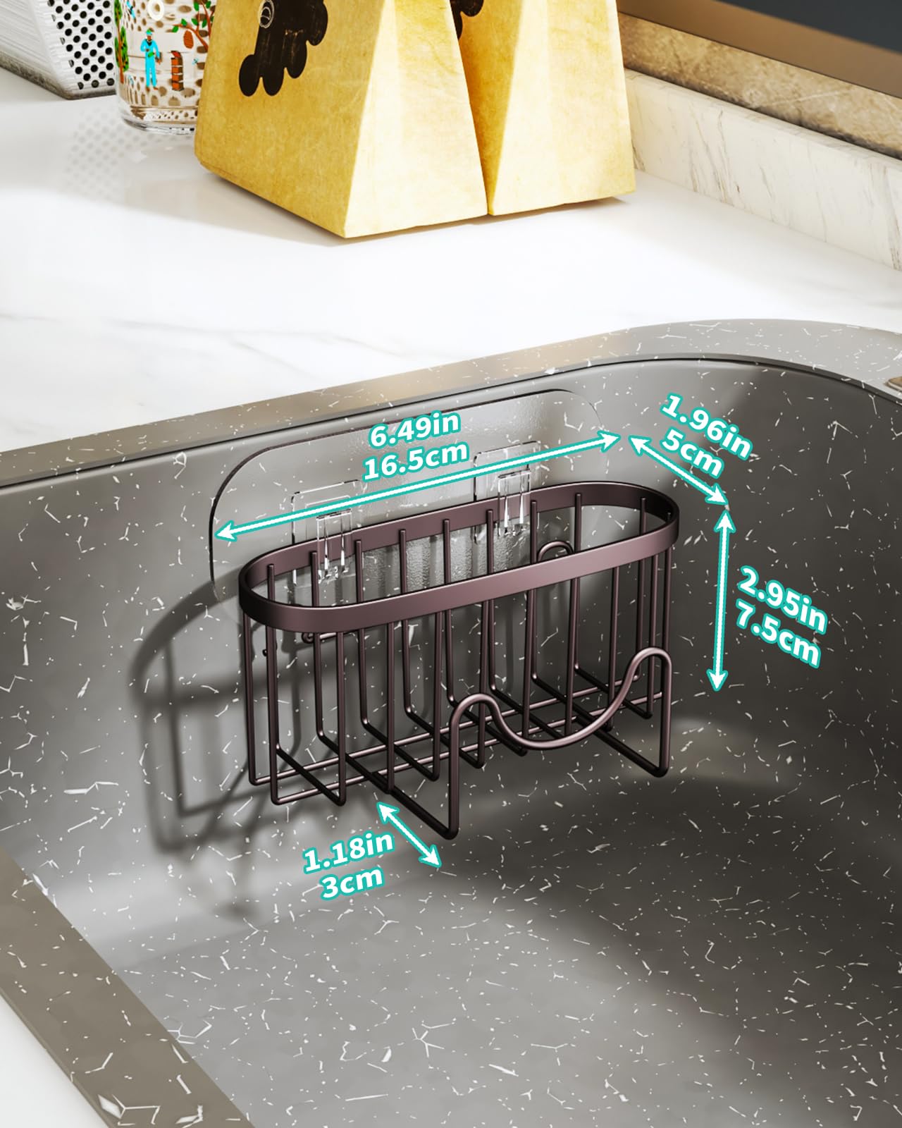 Multifunctional Sponge Holder for Kitchen Sink with Unique M