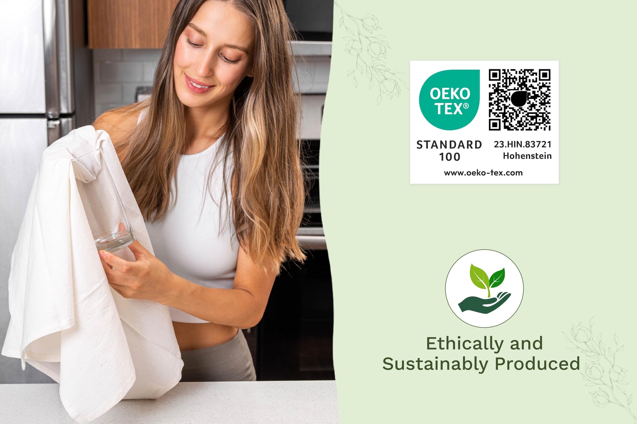 Organic Cotton Flour Sack Kitchen Towels (10 Count)