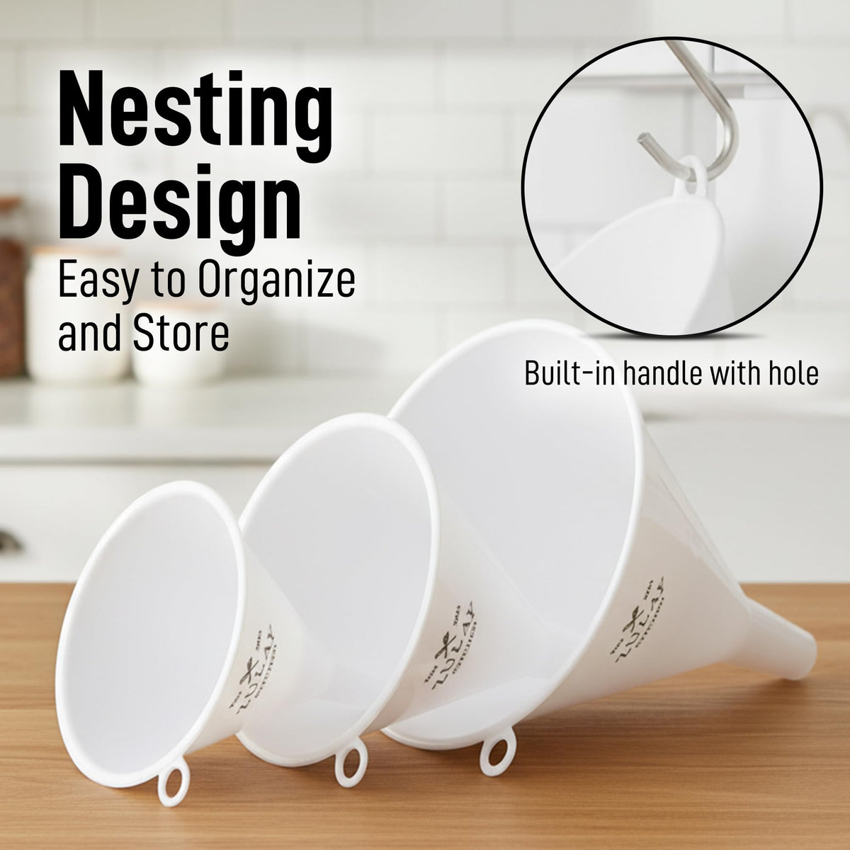3 Piece Plastic Funnel Set (3 Count)