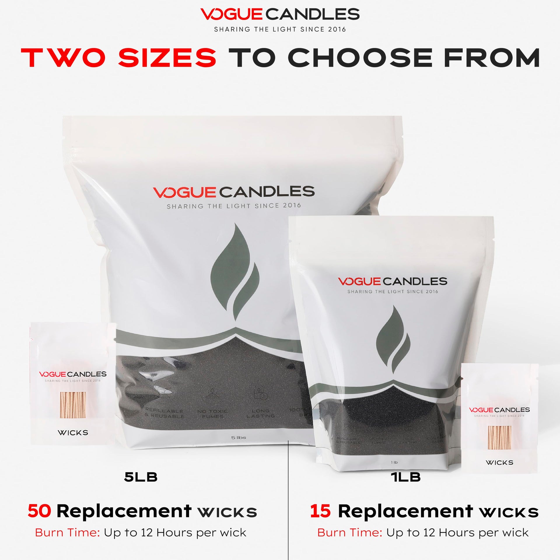Vogue Candles Black Pearled Candle Sand Wax (80 Ounce)
