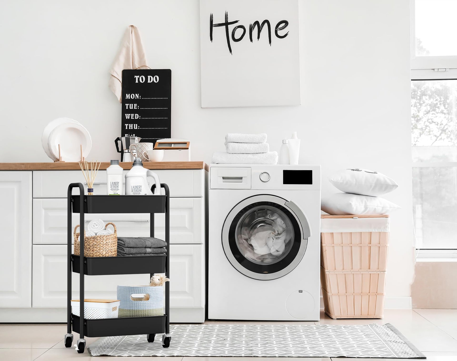 3 Tier Rolling Metal Storage Organizer