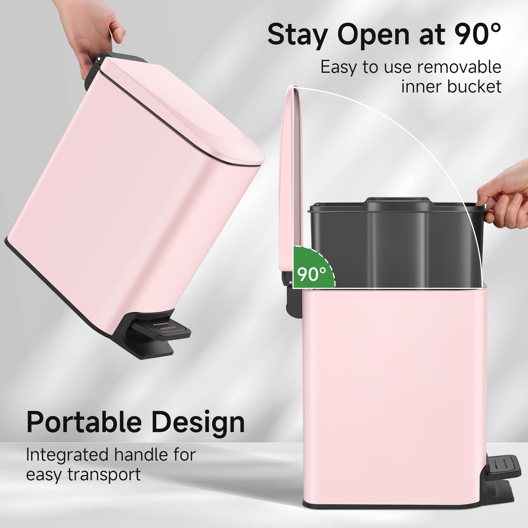 Small Bathroom Trash Can with Lid