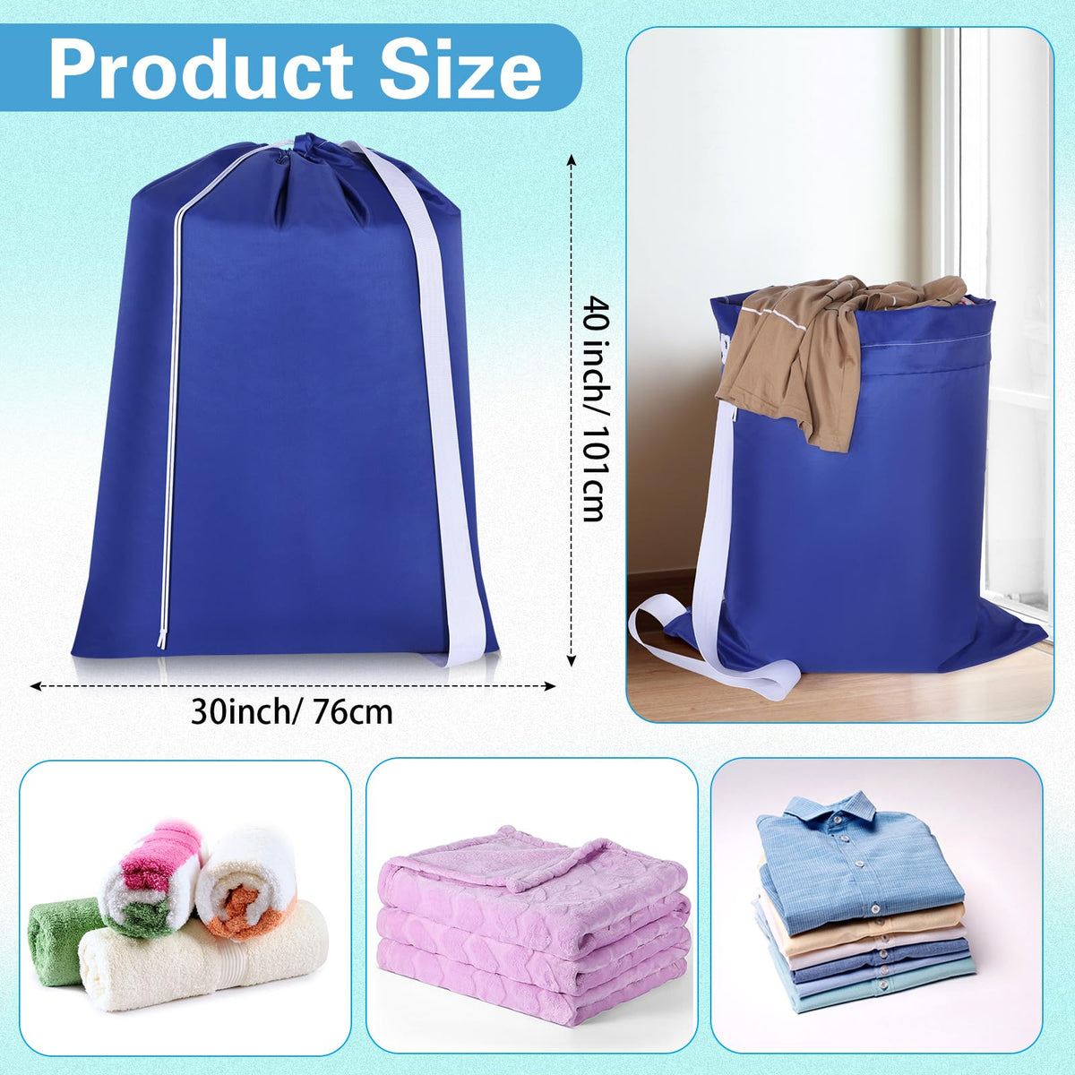 10 Pcs Nylon Extra Large Laundry Bag (10 Count)