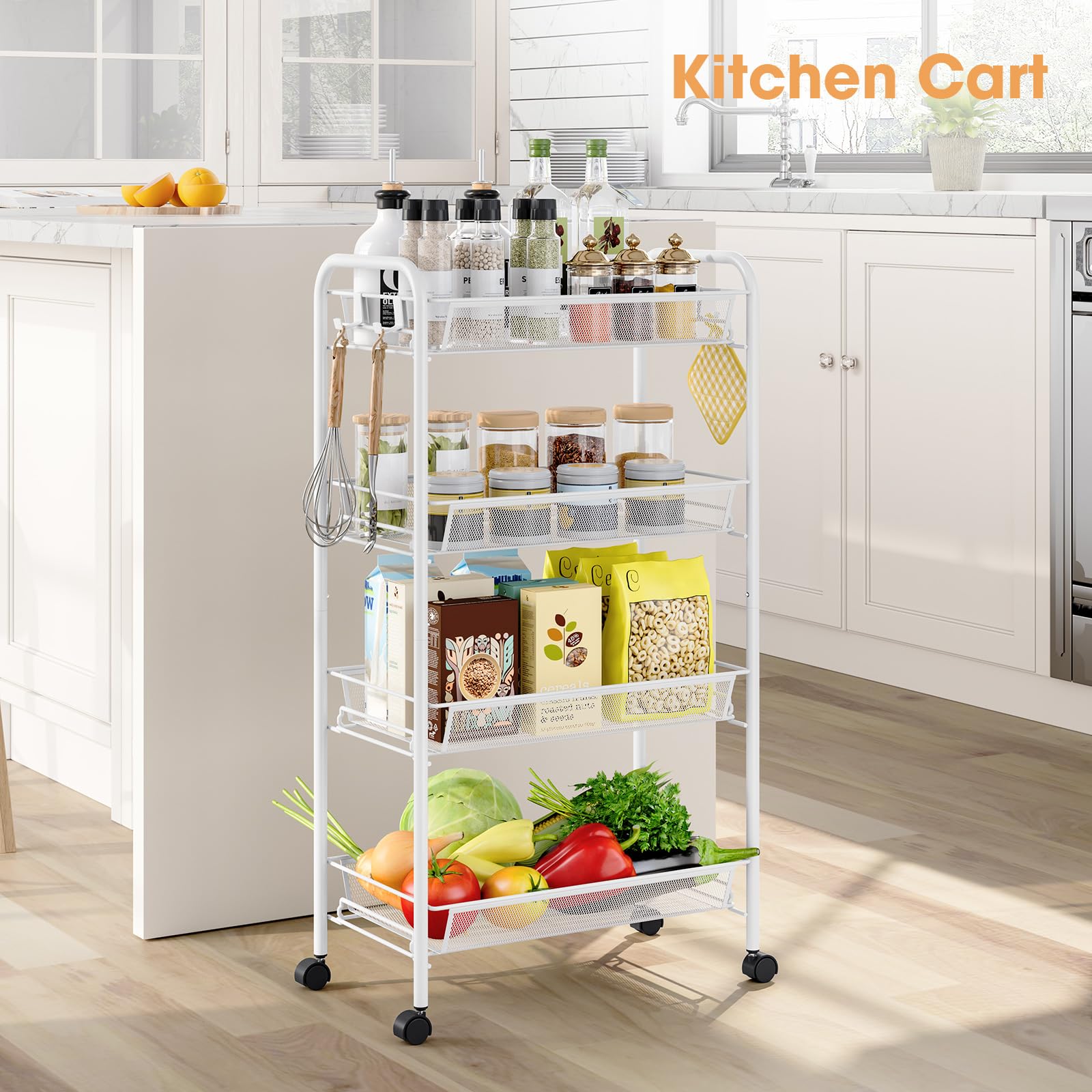 4 Tier Rolling Cart (4 Count)