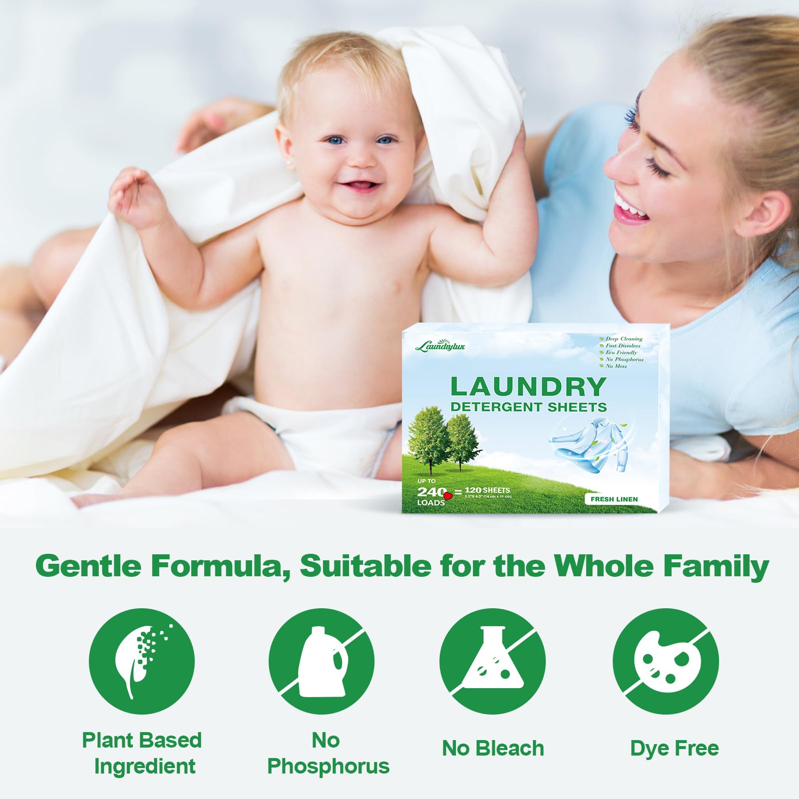 Laundry Detergent Sheet (120 Count)