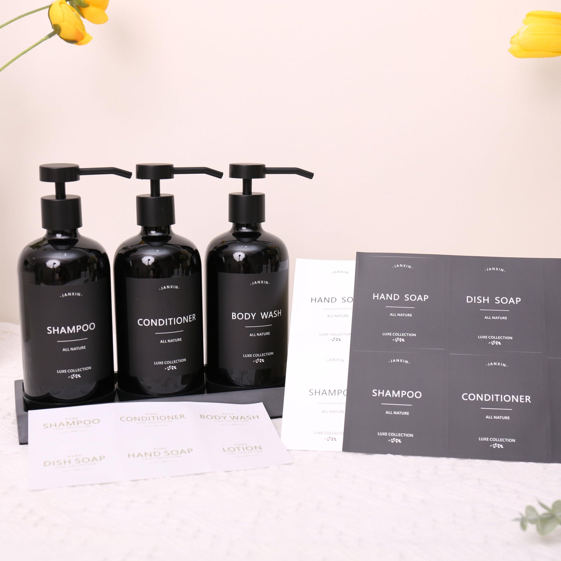 Shampoo and Conditioner Dispenser Set of 3 (3 Count)
