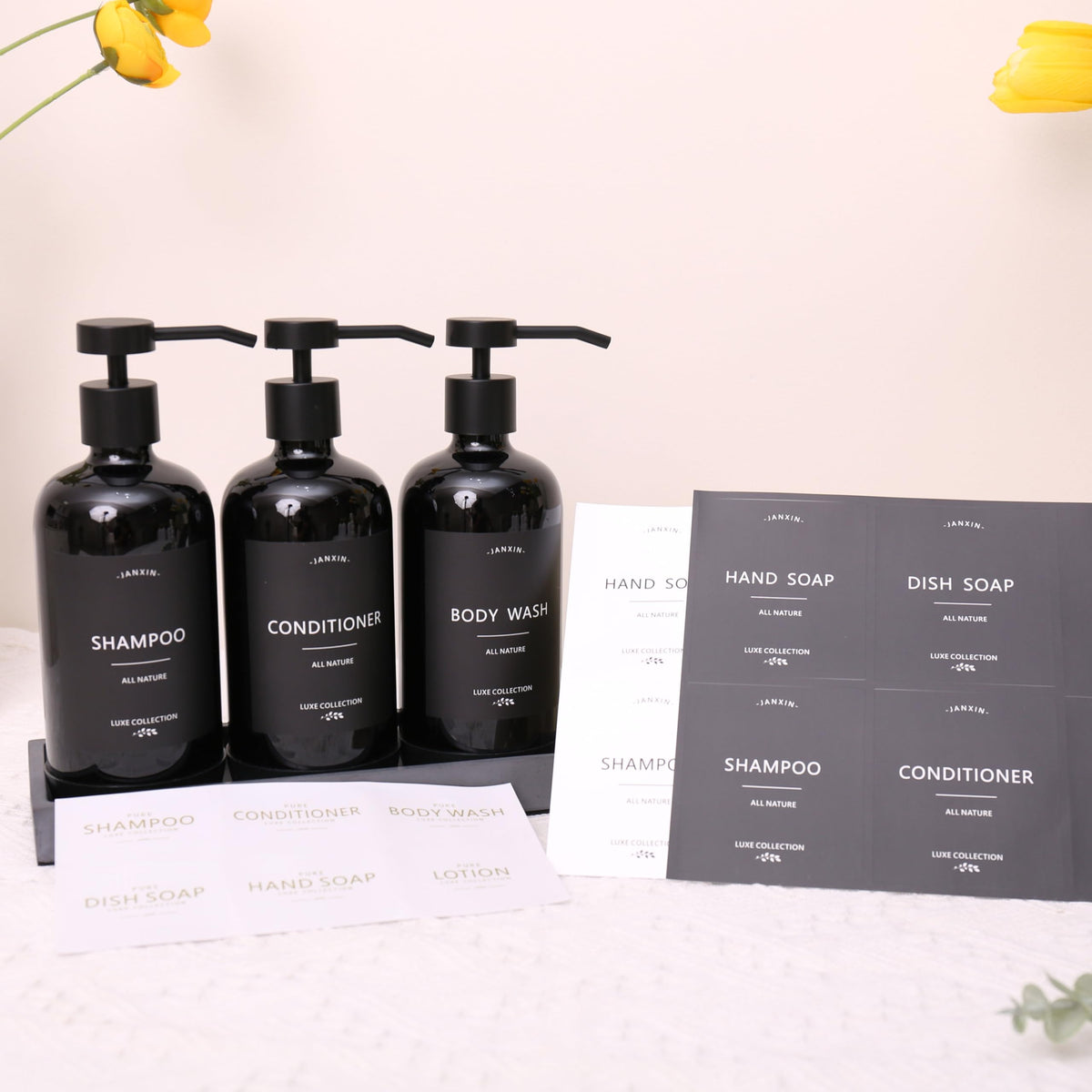 Shampoo and Conditioner Dispenser Set of 3 (3 Count)