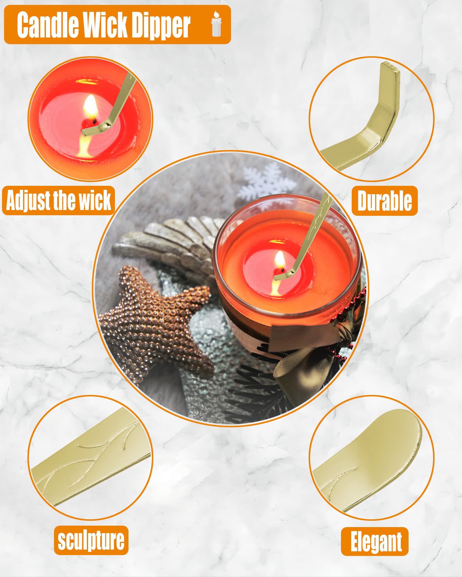 4 in1 Candle Accessory Set with Storage Tray Plate