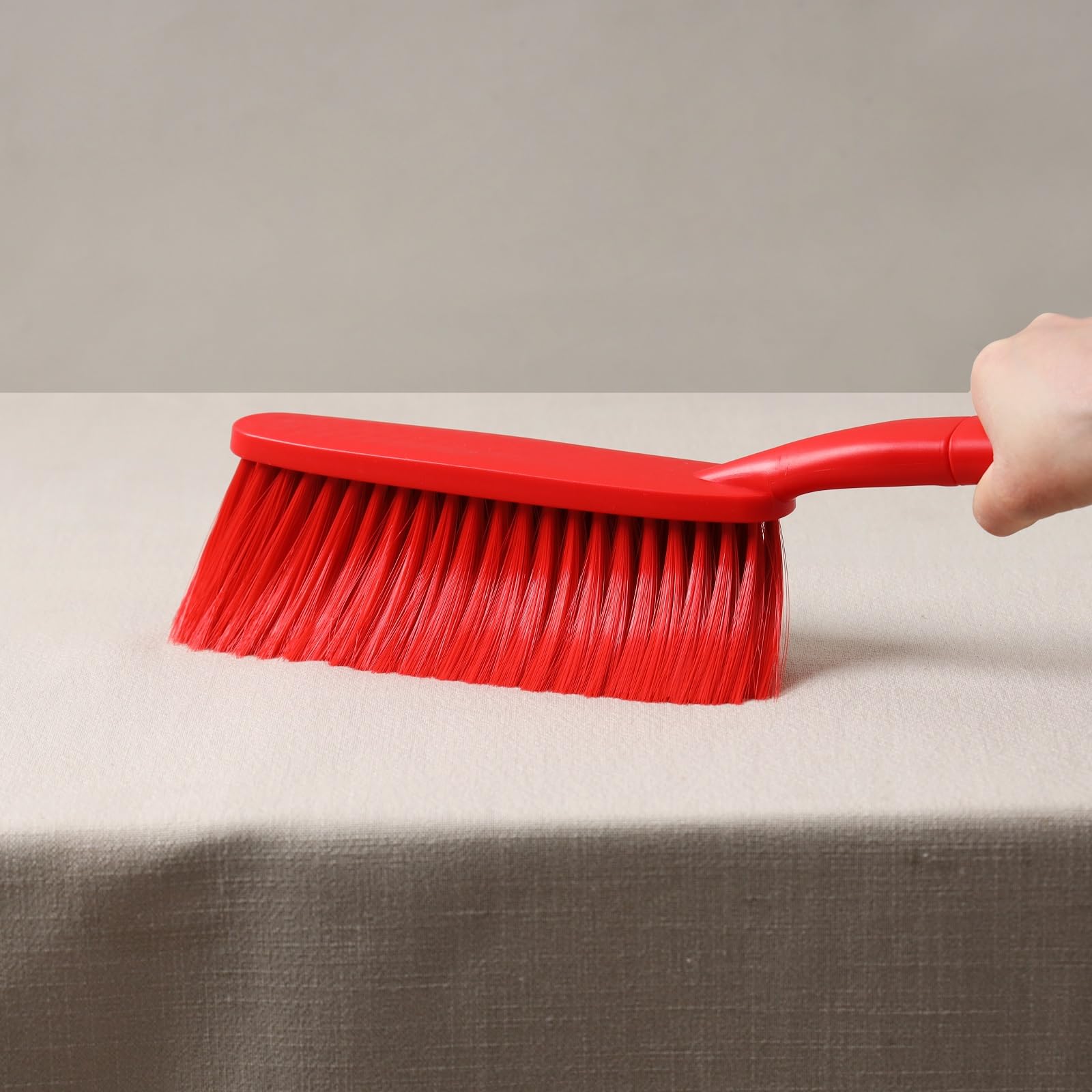 15" Red Soft Brist. Hand Broom Brush Bed Sofa Counter Hair Clear