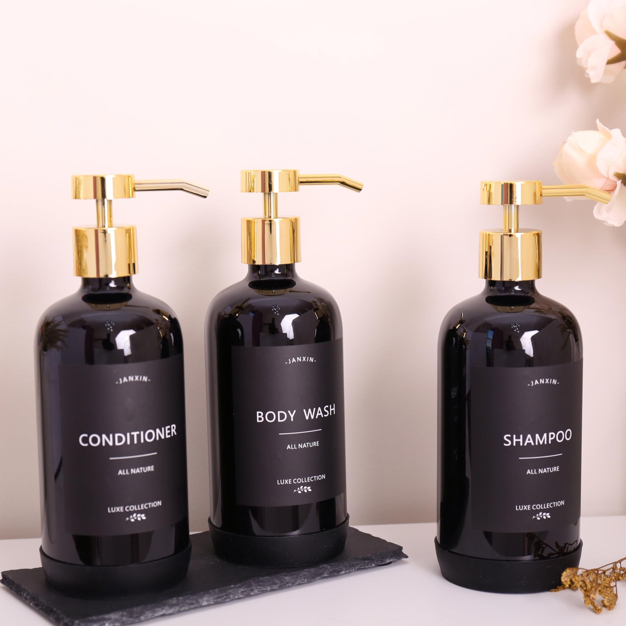 Shampoo and Conditioner Dispenser Set of 3 (3 Count)