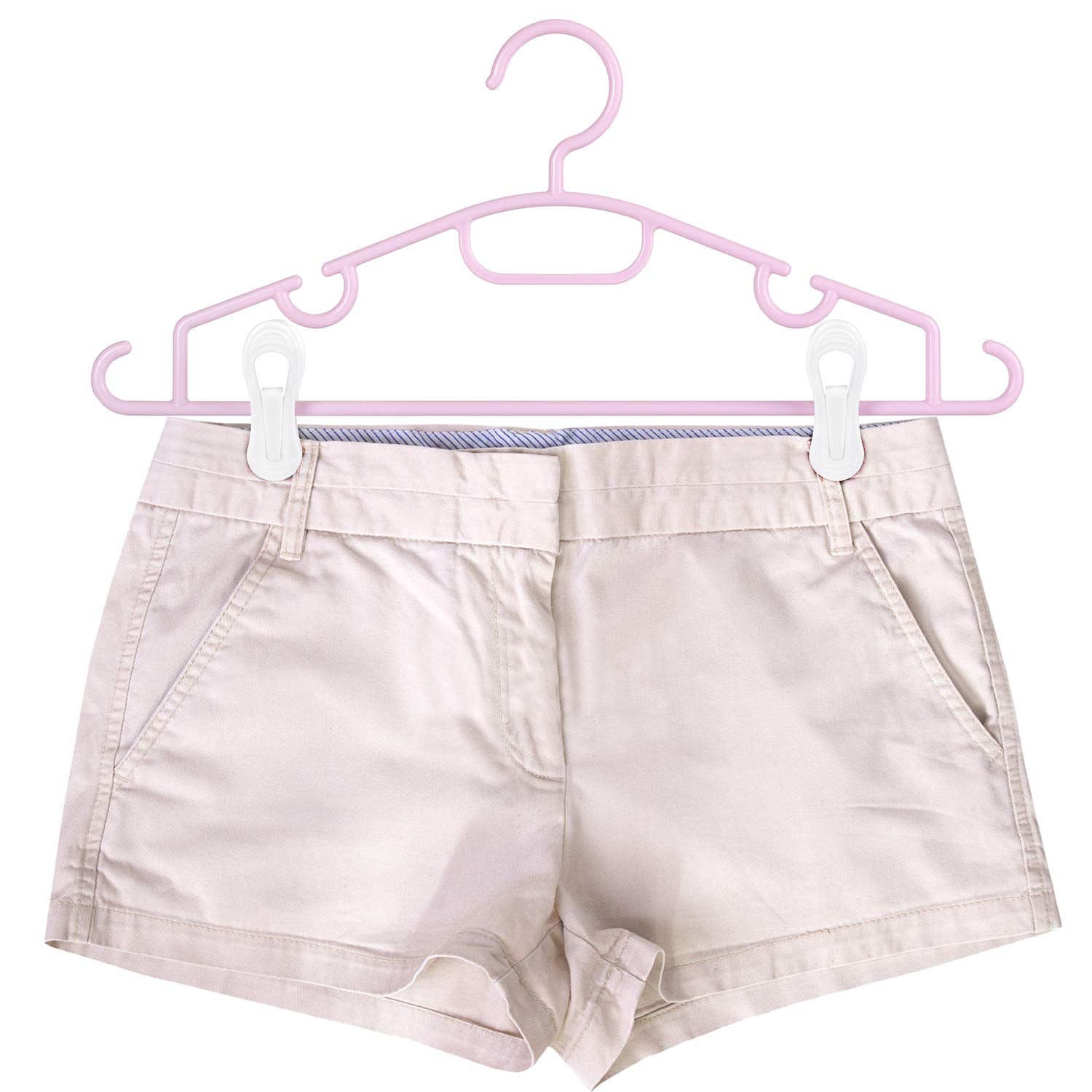 White Plastic Hanger Clips (24 Count)