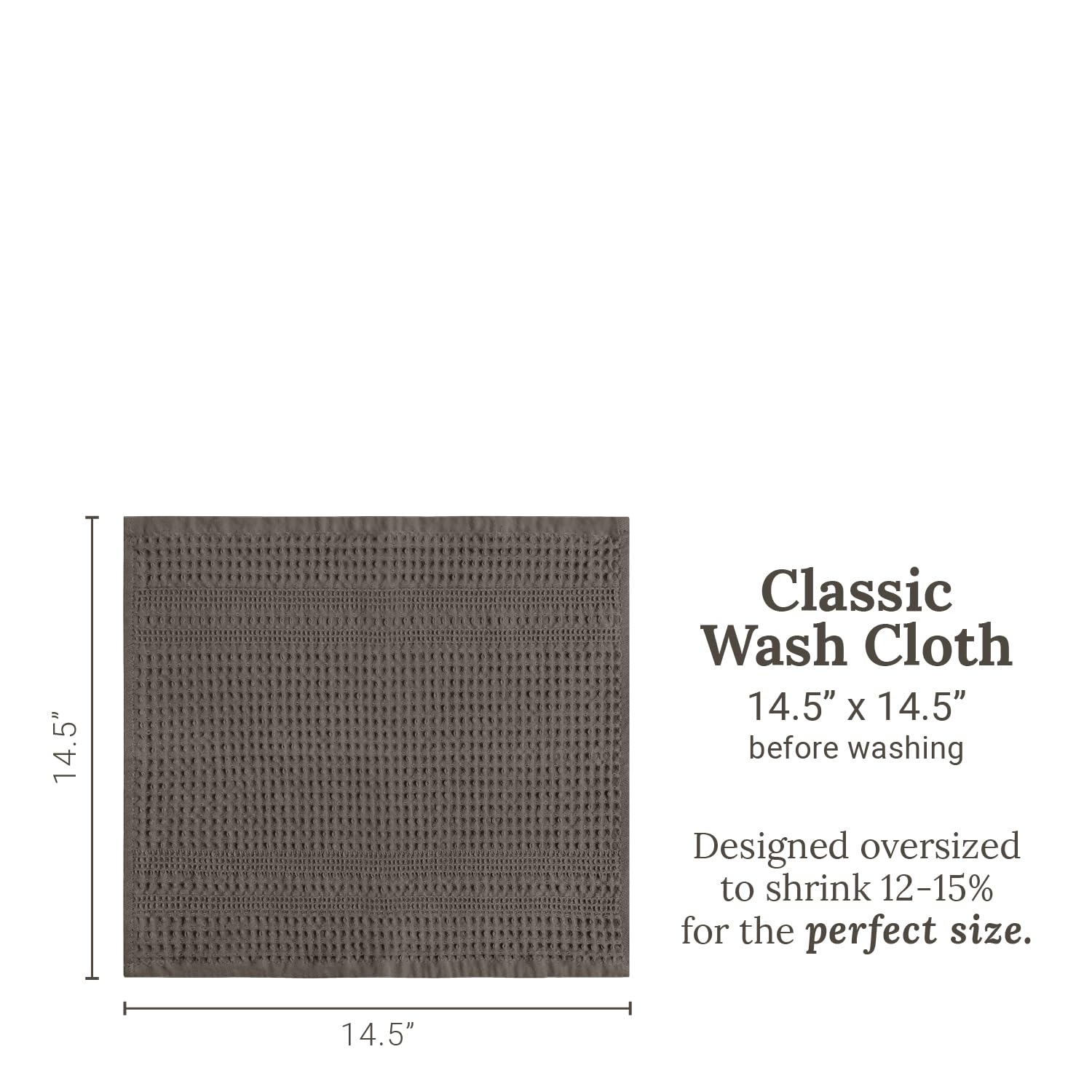 Waffle Towels Wash Cloths for Showering (4 Count)